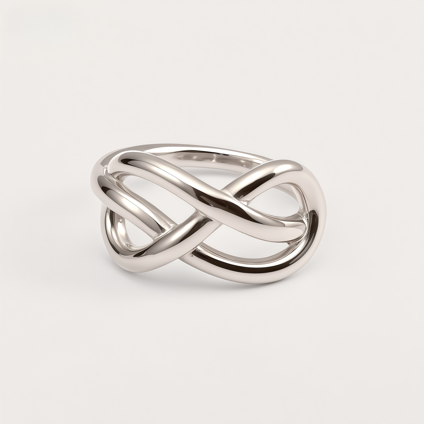 Unique Intertwined Knot Design Stainless Steel Ring for Women | G003801