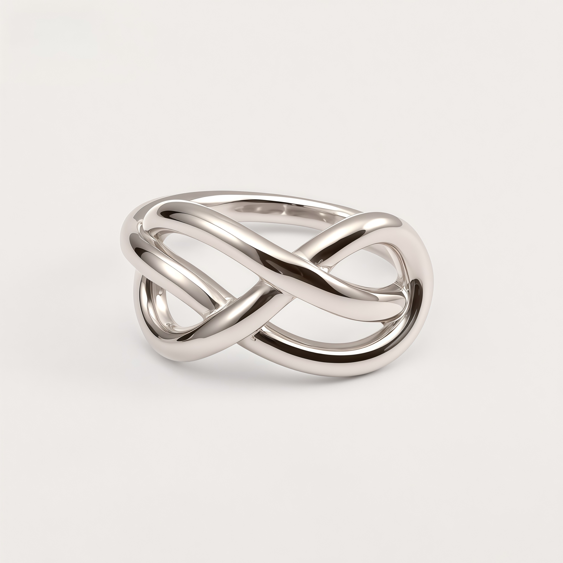 Unique Intertwined Knot Design Stainless Steel Ring for Women | G003801