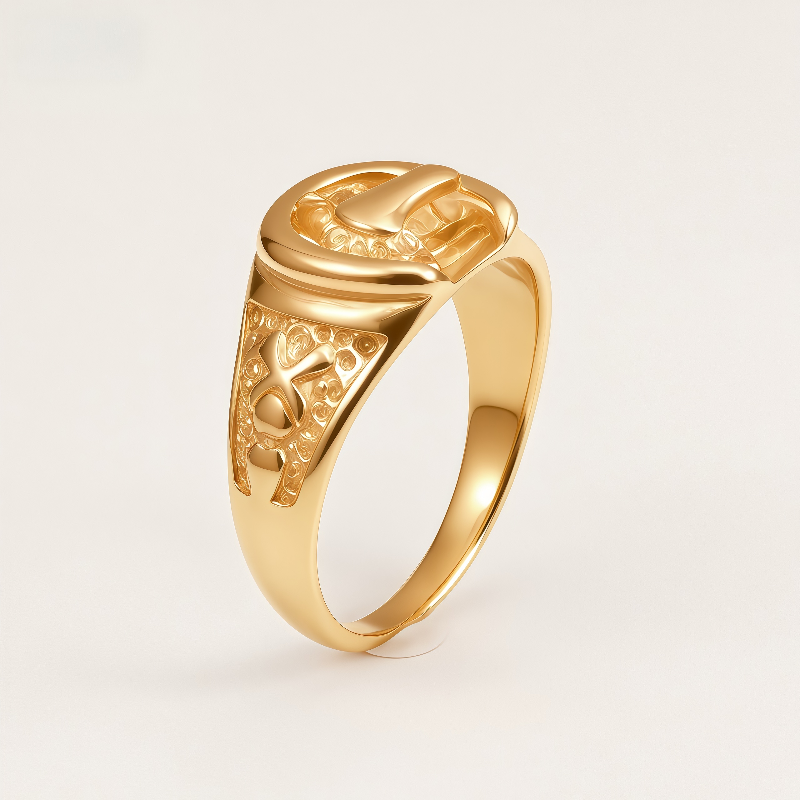 Vintage Lucky Horsehead Men's Ring | DZ443