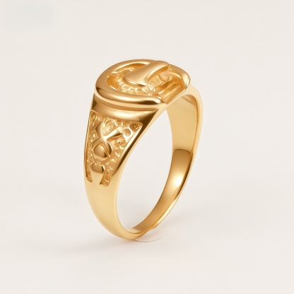 Vintage Lucky Horsehead Men's Ring | DZ443