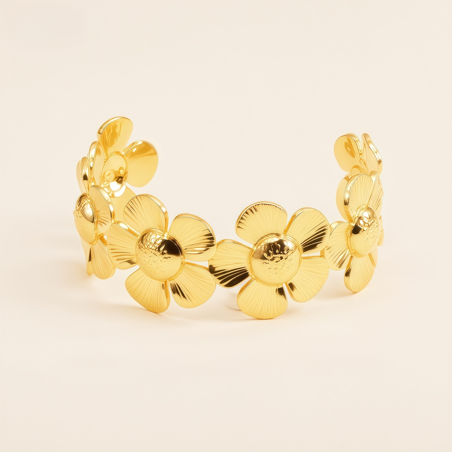Luxury Flower Cuff Bracelet for Women