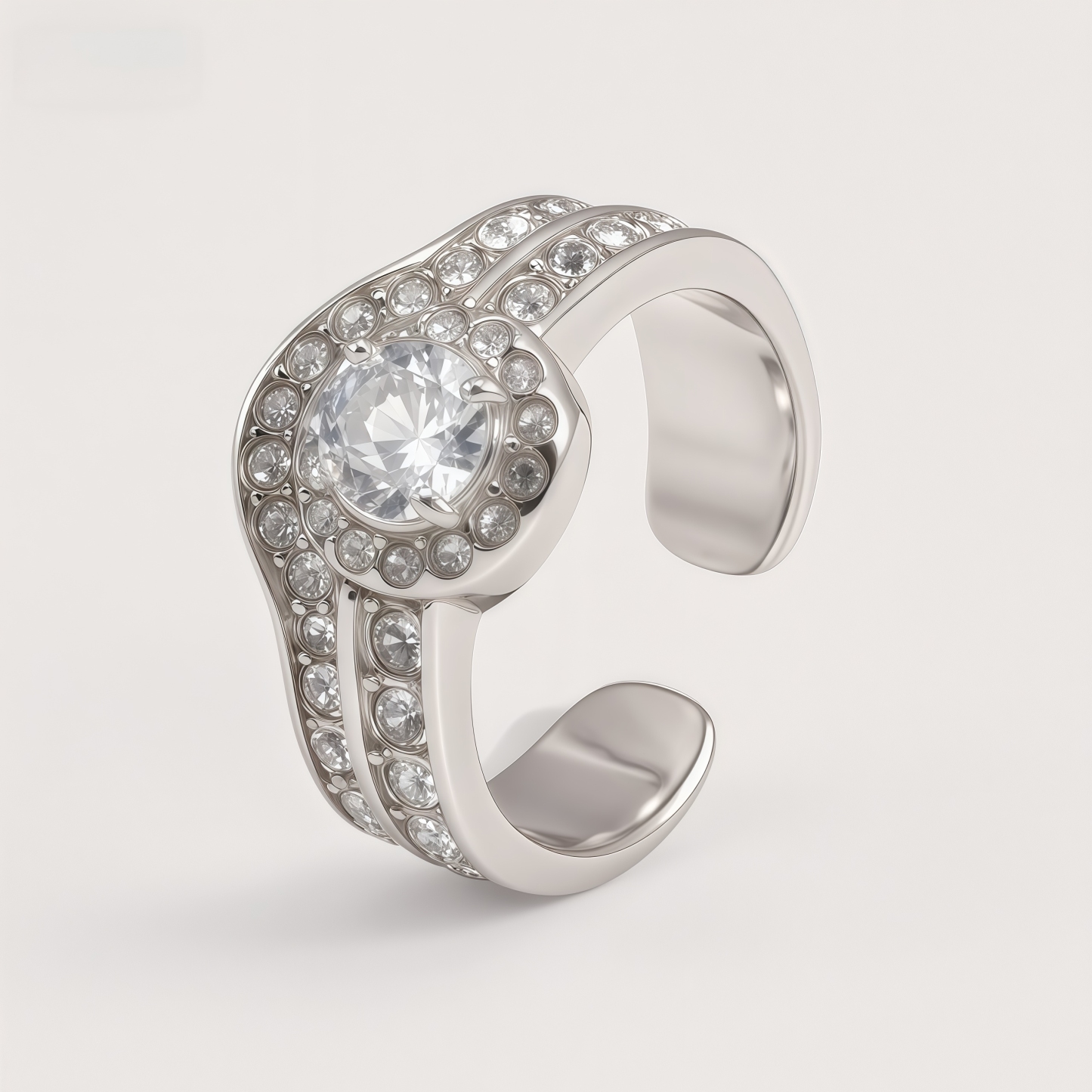 Unique Geometric Braided Stainless Steel Women's Ring | G00545