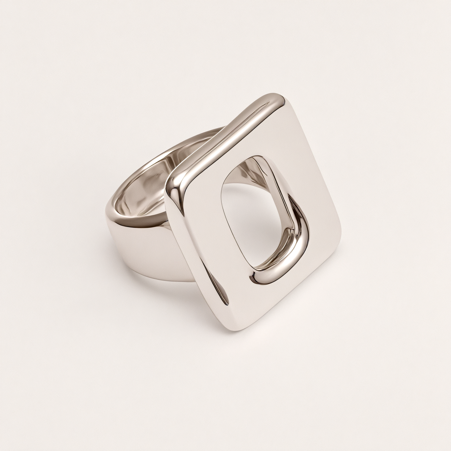Stainless Steel Geometric Hollow-out Ring, Minimalist and Stylish, Adjustable, Unique Jewelry for Women | G004132-JinBaoJewerly
