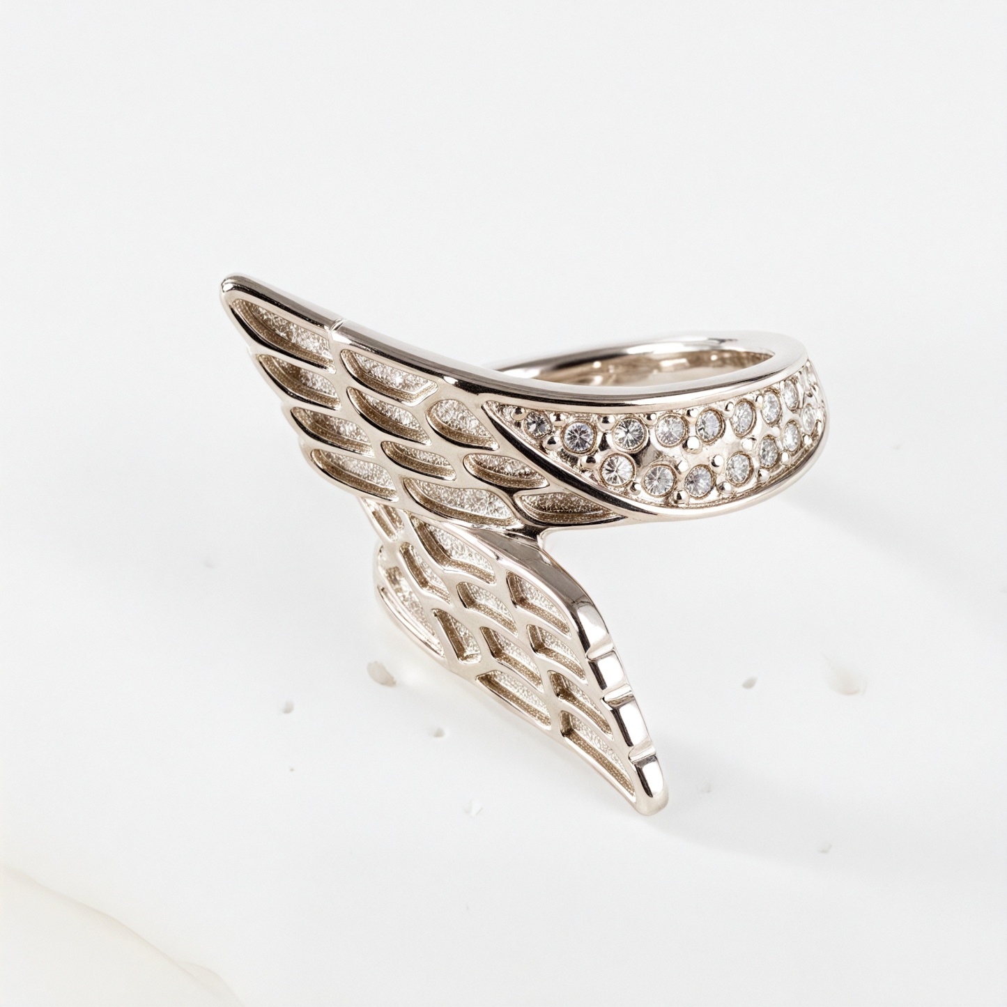 Creative Wing Diamond Unisex Stainless Steel Waterproof Ring丨K07154-JinBaoJewerly