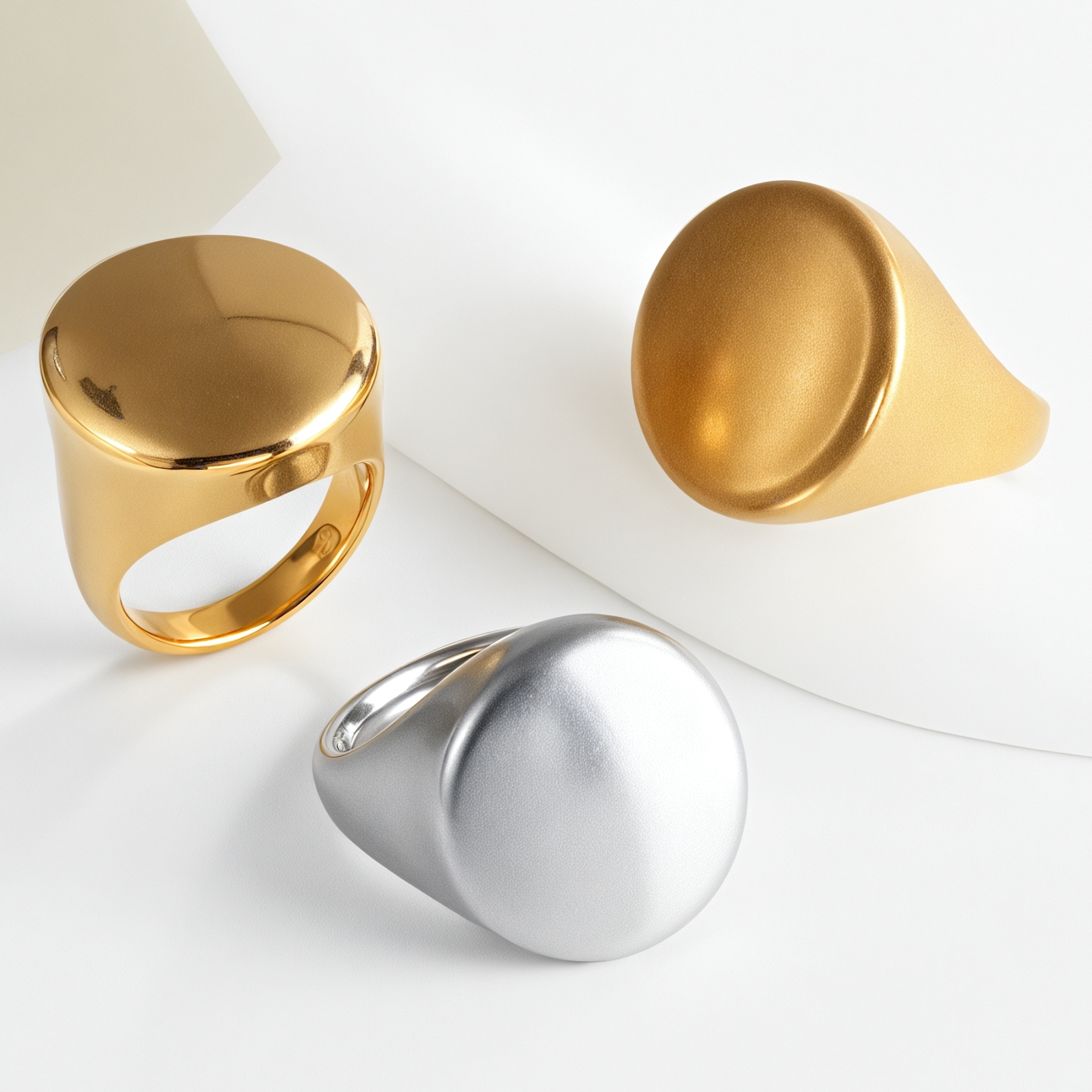 Classic Design Brushed Stainless Steel Men's Waterproof Ring丨G003835-JinBaoJewerly