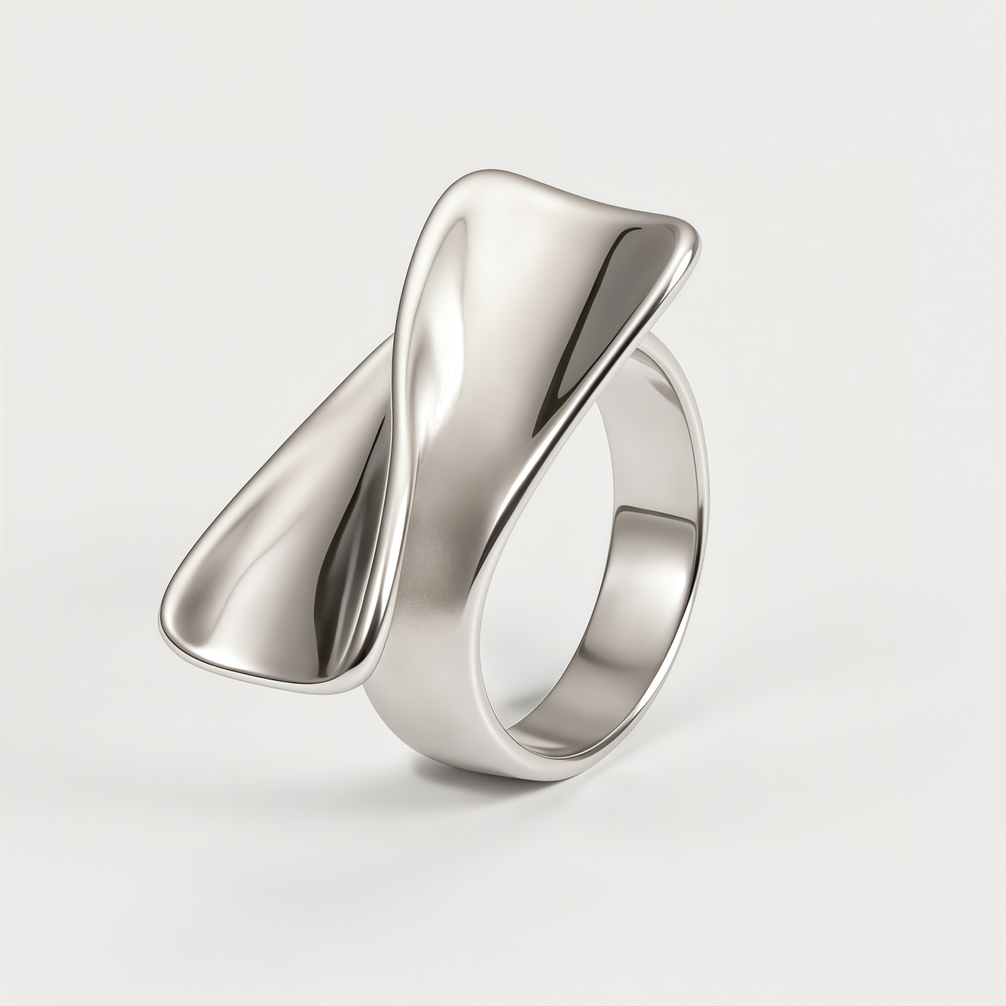 Sleek Minimalist Stainless Steel Twist Ring Classic Fashion for Women | G004493