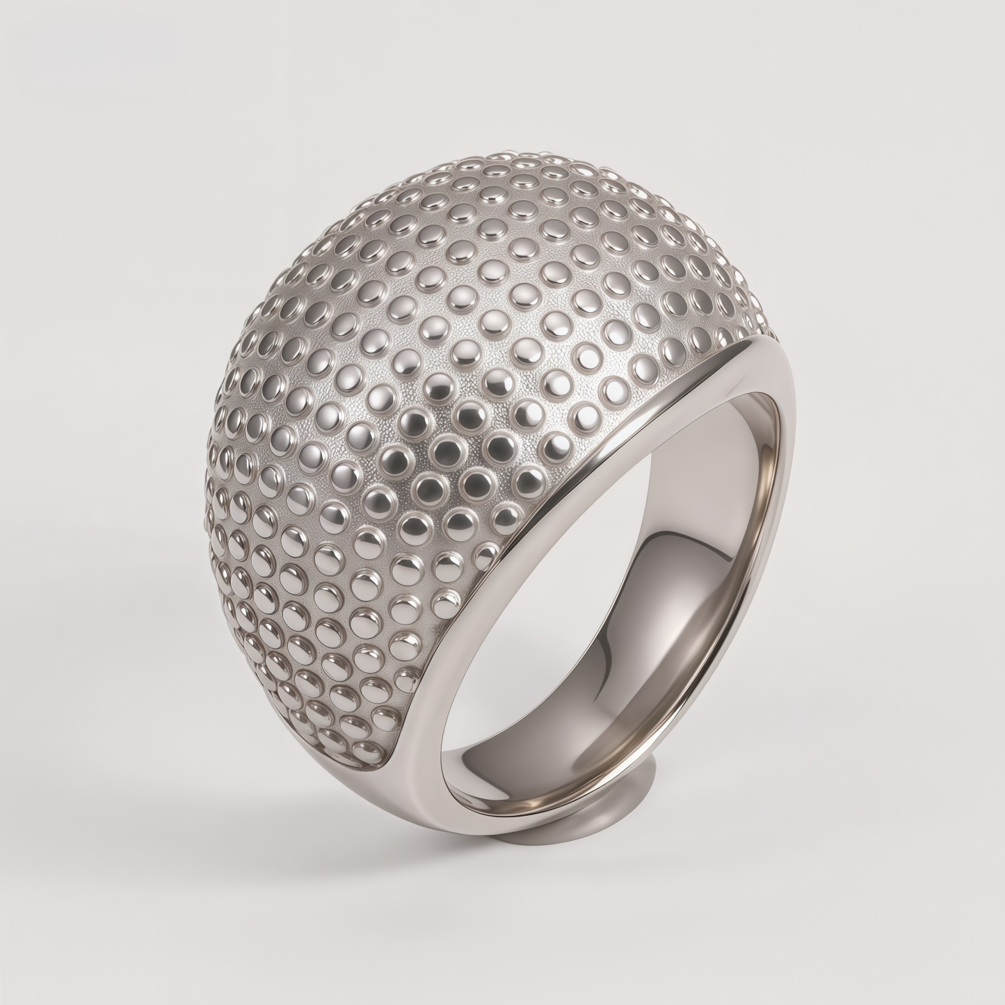 Minimalist Beaded Metal Ring Fashion Luxury Design for Women | G00330-JinBaoJewerly