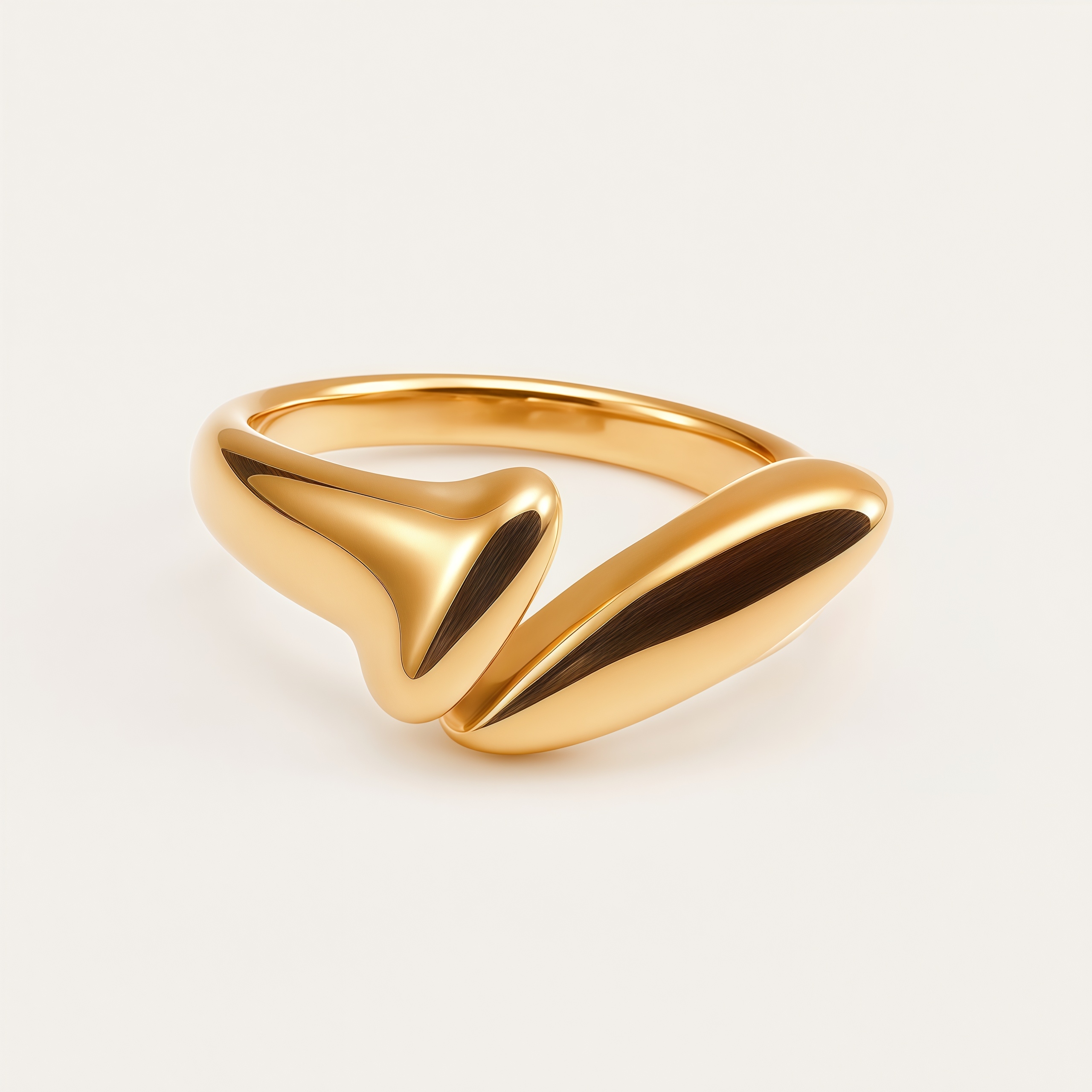 Modern Creative Stainless Steel Split Ring Women's Ring | N001047