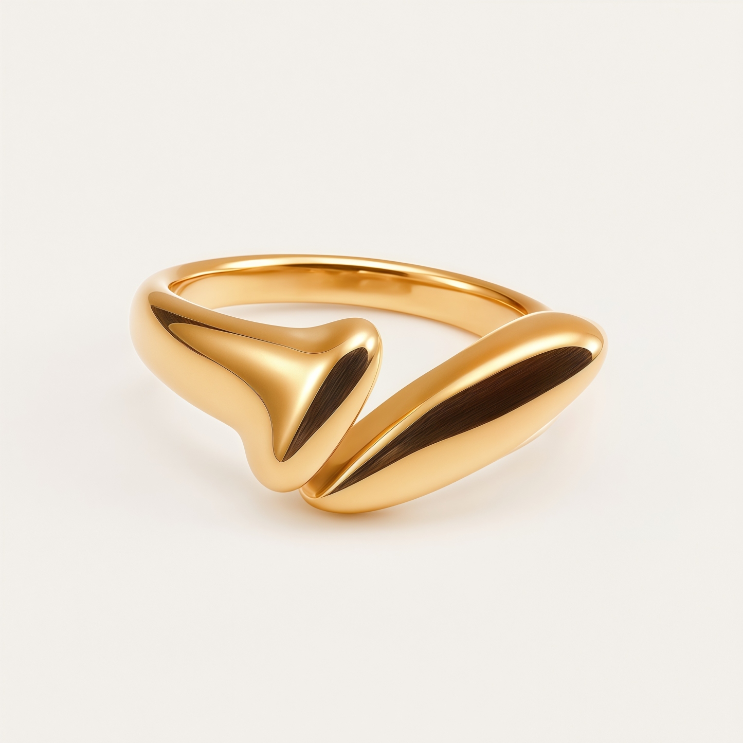 Modern Creative Stainless Steel Split Ring Women's Ring | N001047