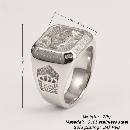 Hypoallergenic 316L Stainless Steel Ring for Men | DZ264