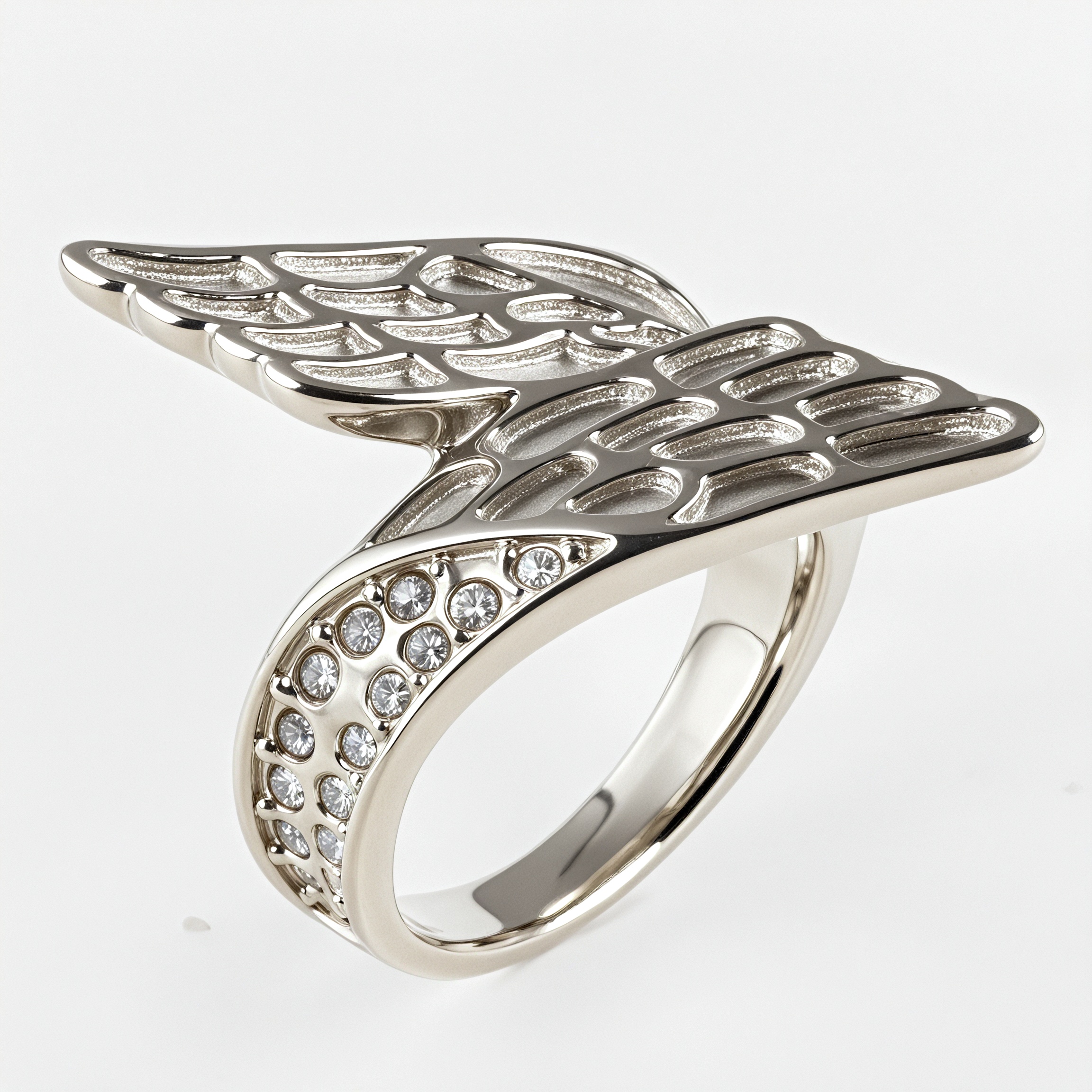 Creative Wing Diamond Unisex Stainless Steel Waterproof Ring丨K07154-JinBaoJewerly