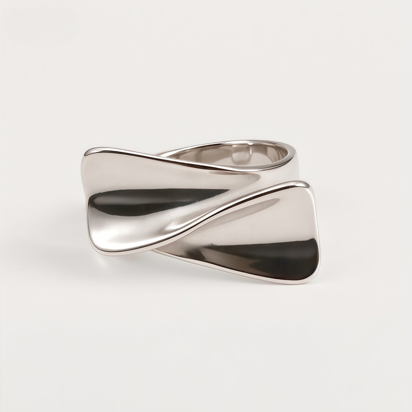 Sleek Minimalist Stainless Steel Twist Ring Classic Fashion for Women | G004493