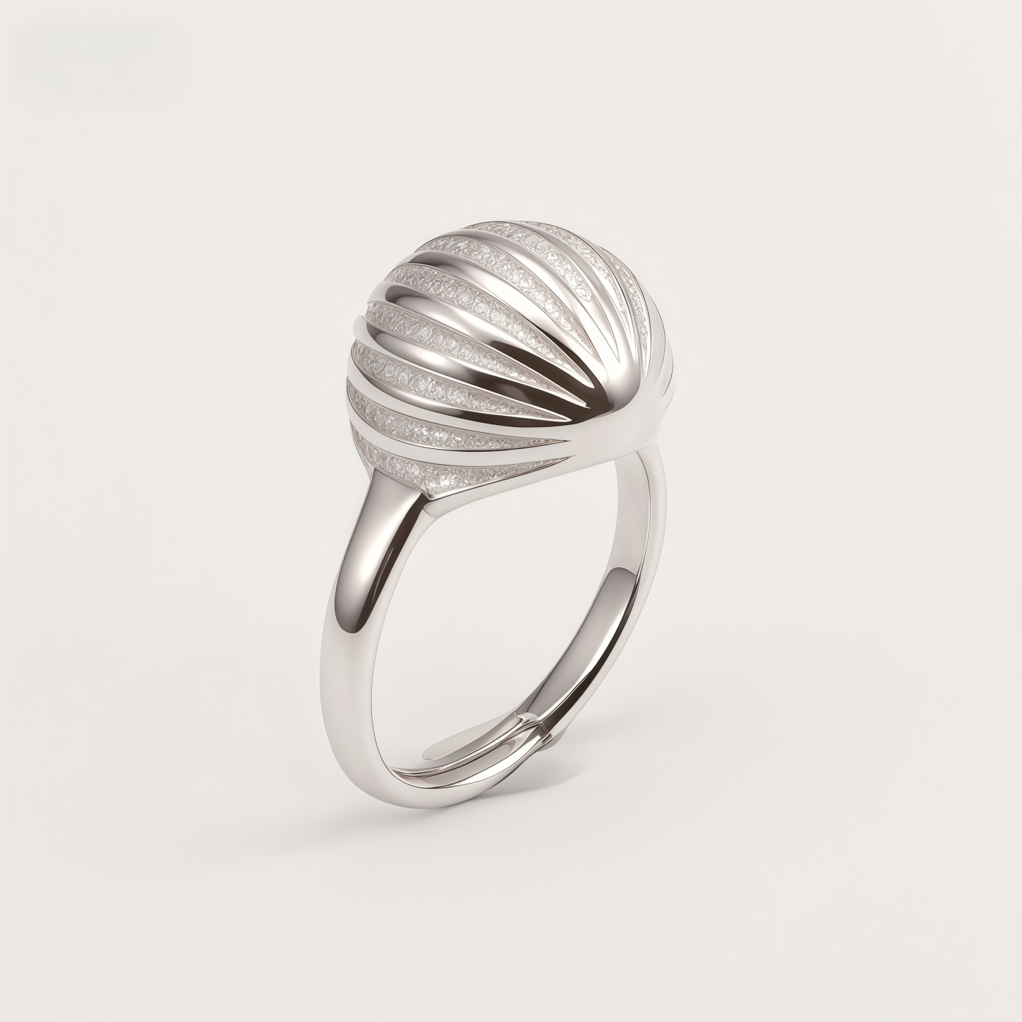 Fashion Engraved Shell Stainless Steel Ring | G003717