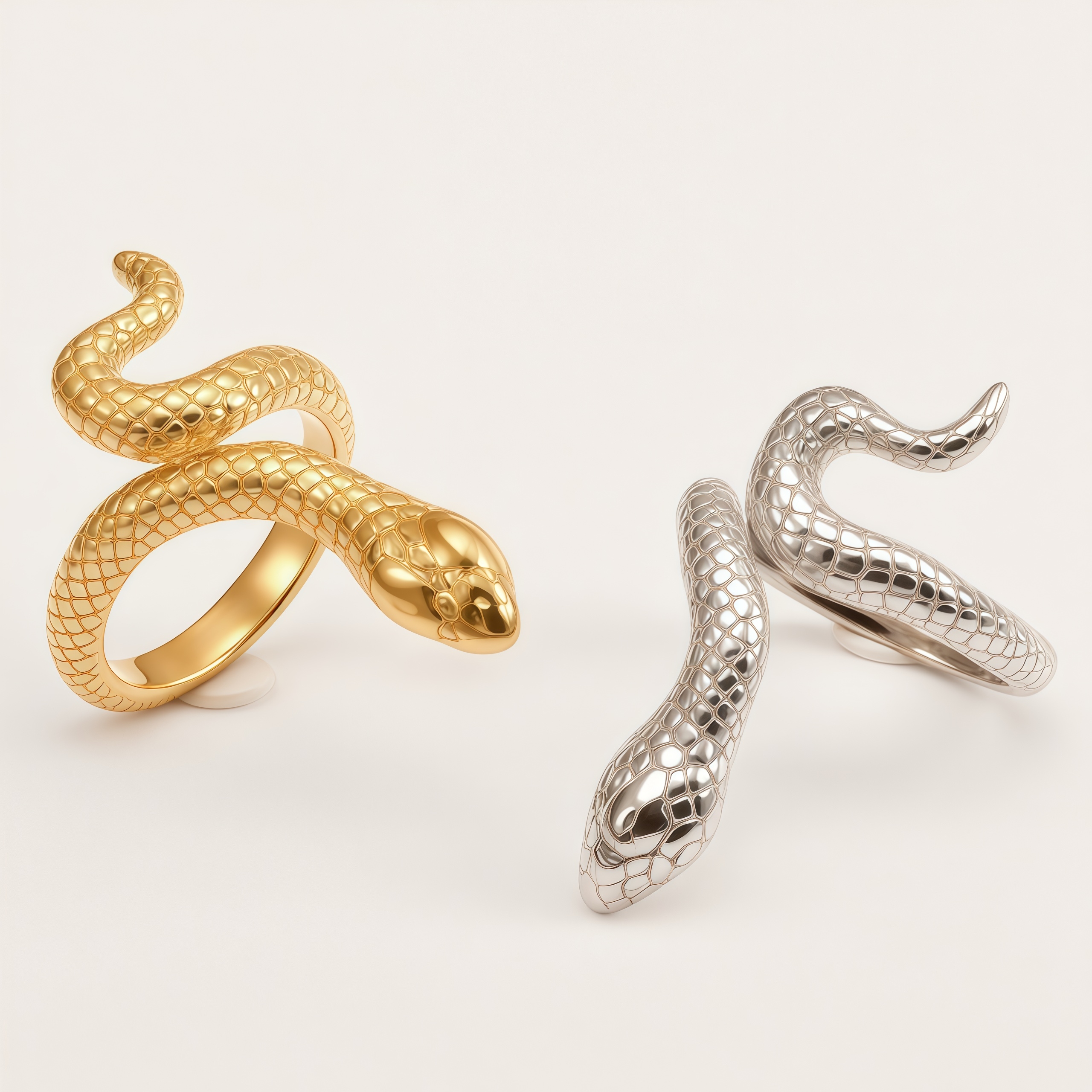 Stainless Steel Snake Design Vintage Animal Ring for Women | DZ1845