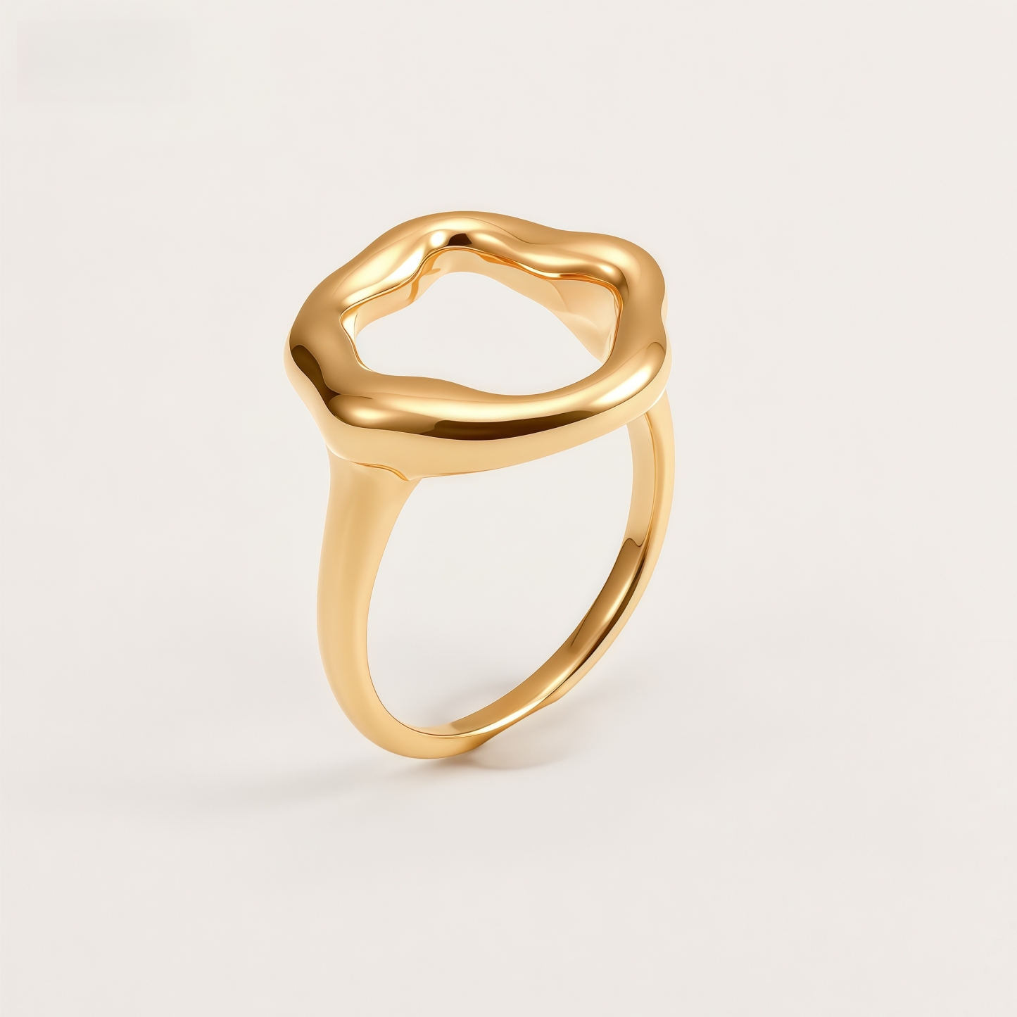 Unique Irregular Geometric Stainless Steel Ring for Women | G00425