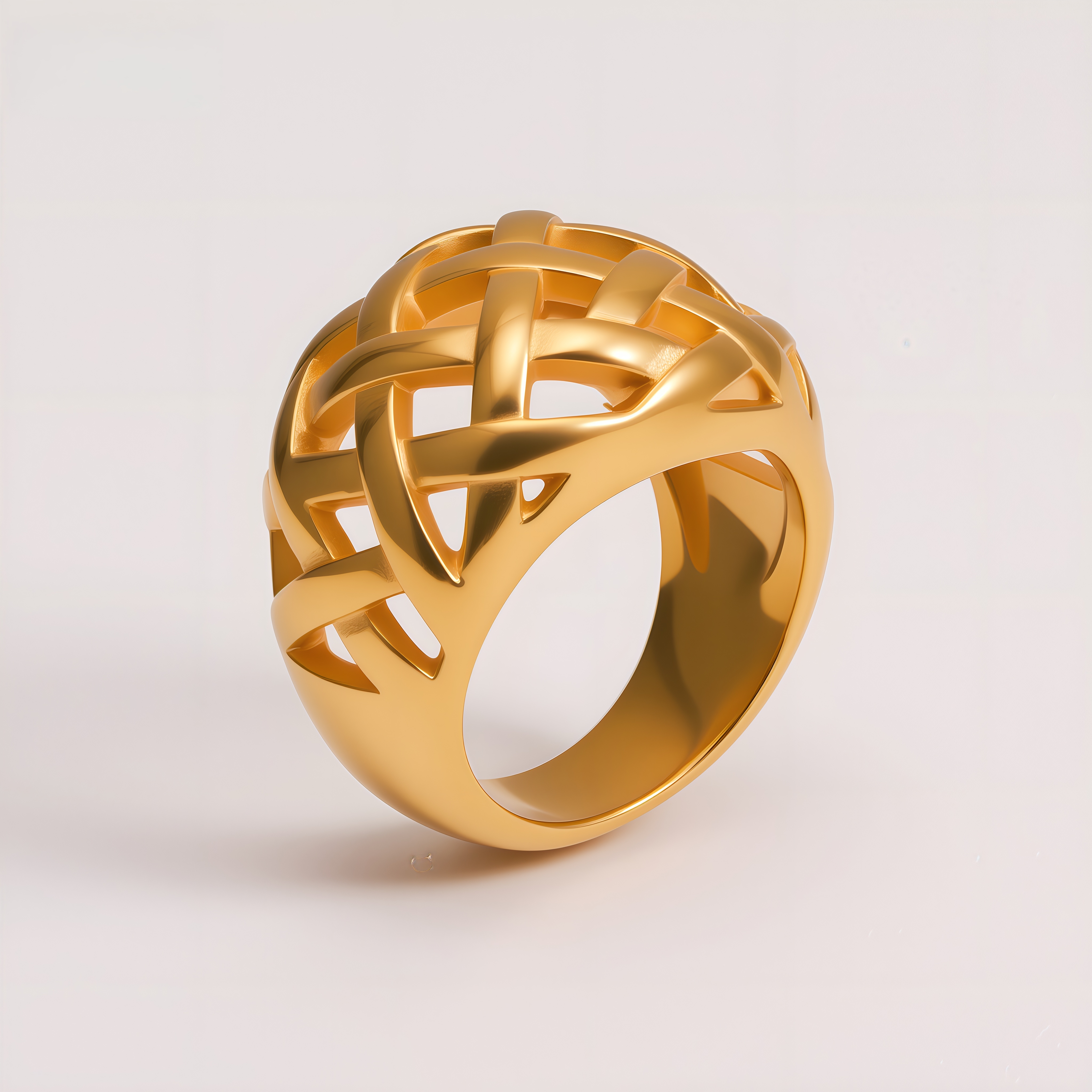 Chic Stainless Steel Woven Texture Ring for Women | ML058