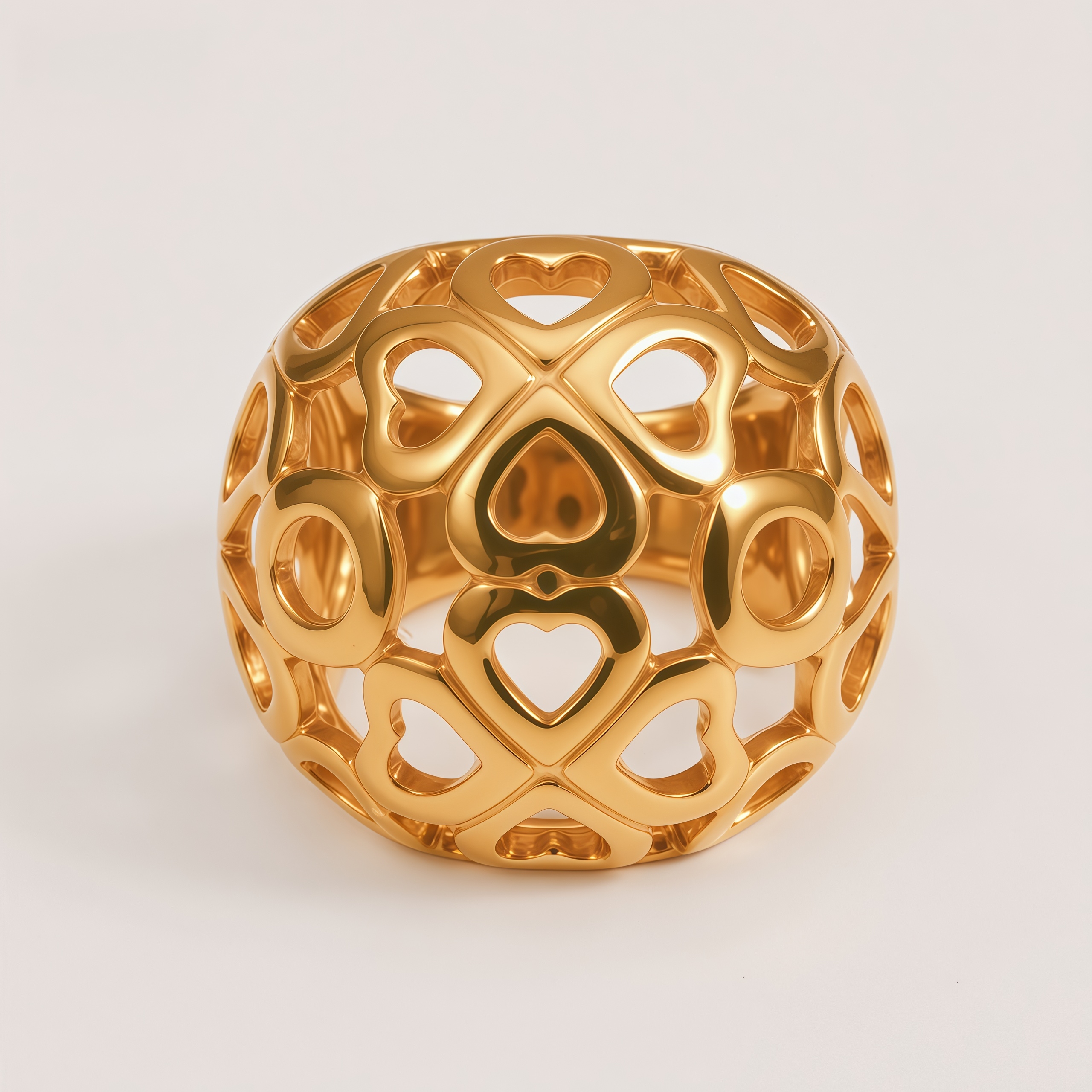 Elegant Heart Shaped Openwork Ring for Women | G00348T