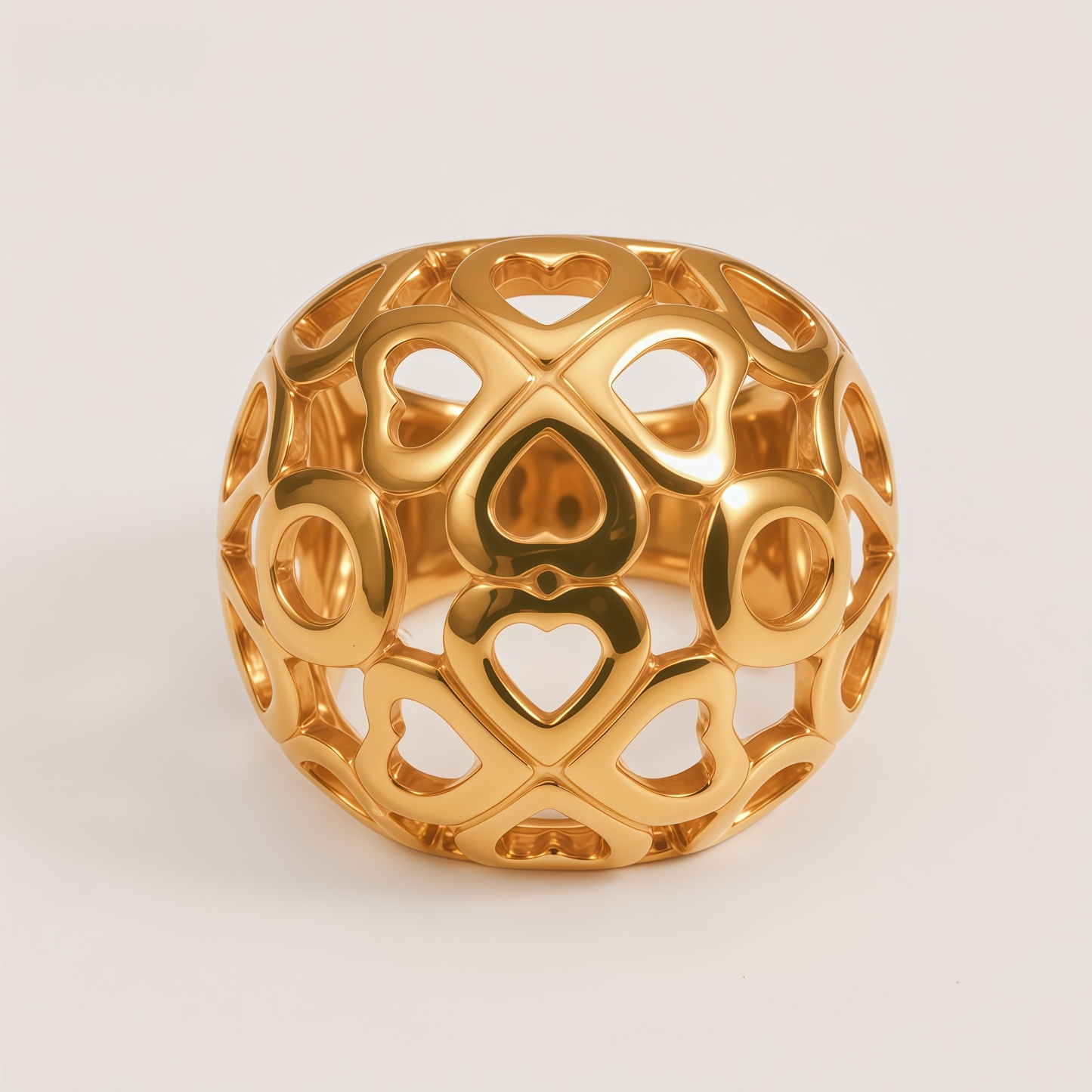 Elegant Heart Shaped Openwork Ring for Women | G00348T