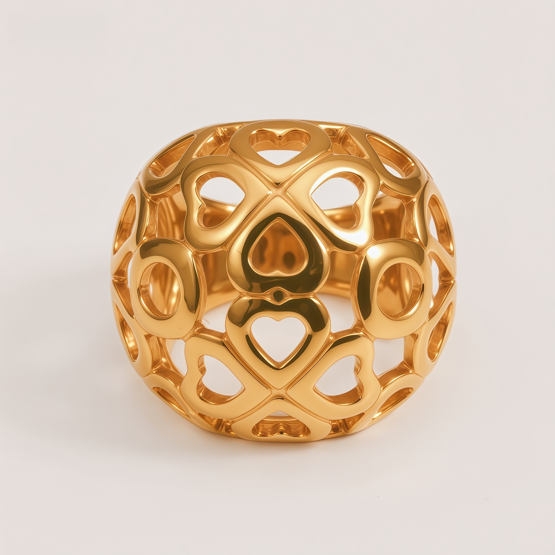 Elegant Heart Shaped Openwork Ring for Women | G00348T