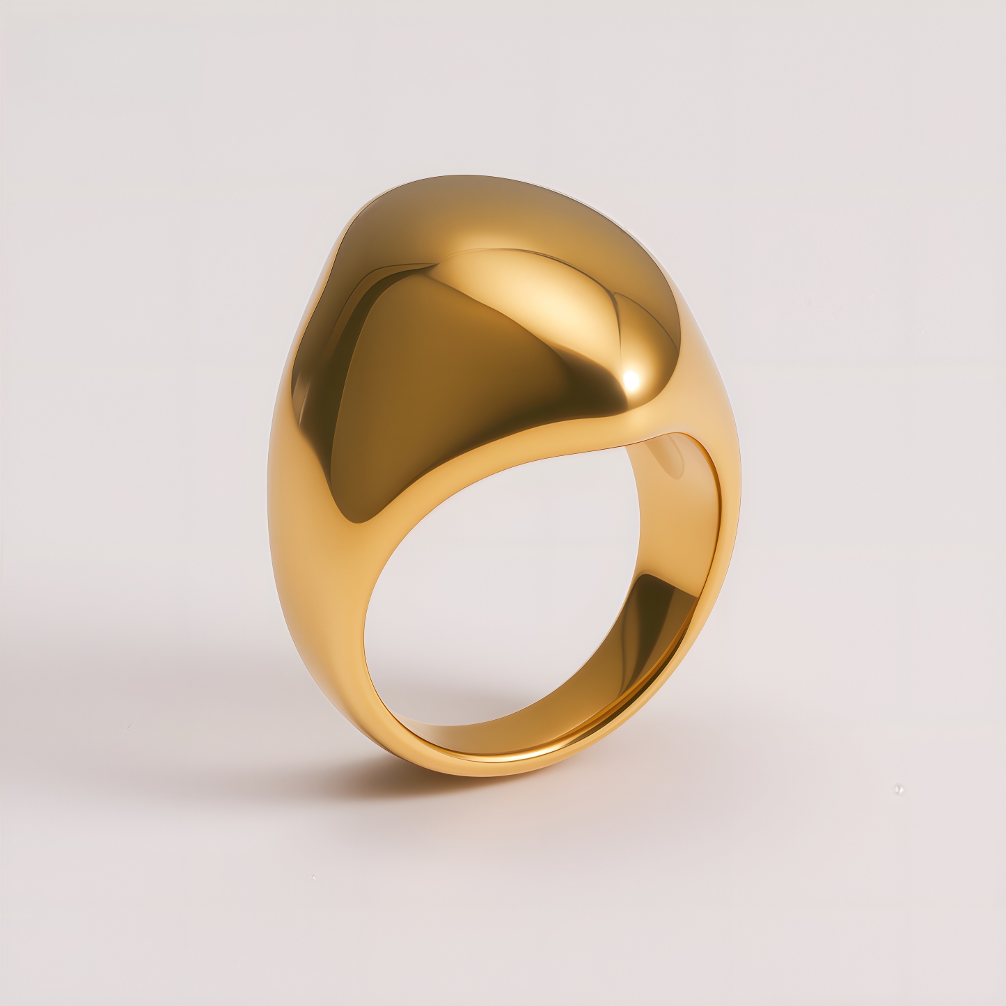 Simple Smooth Curve Stainless Steel Women's Ring | ML083-JinBaoJewerly