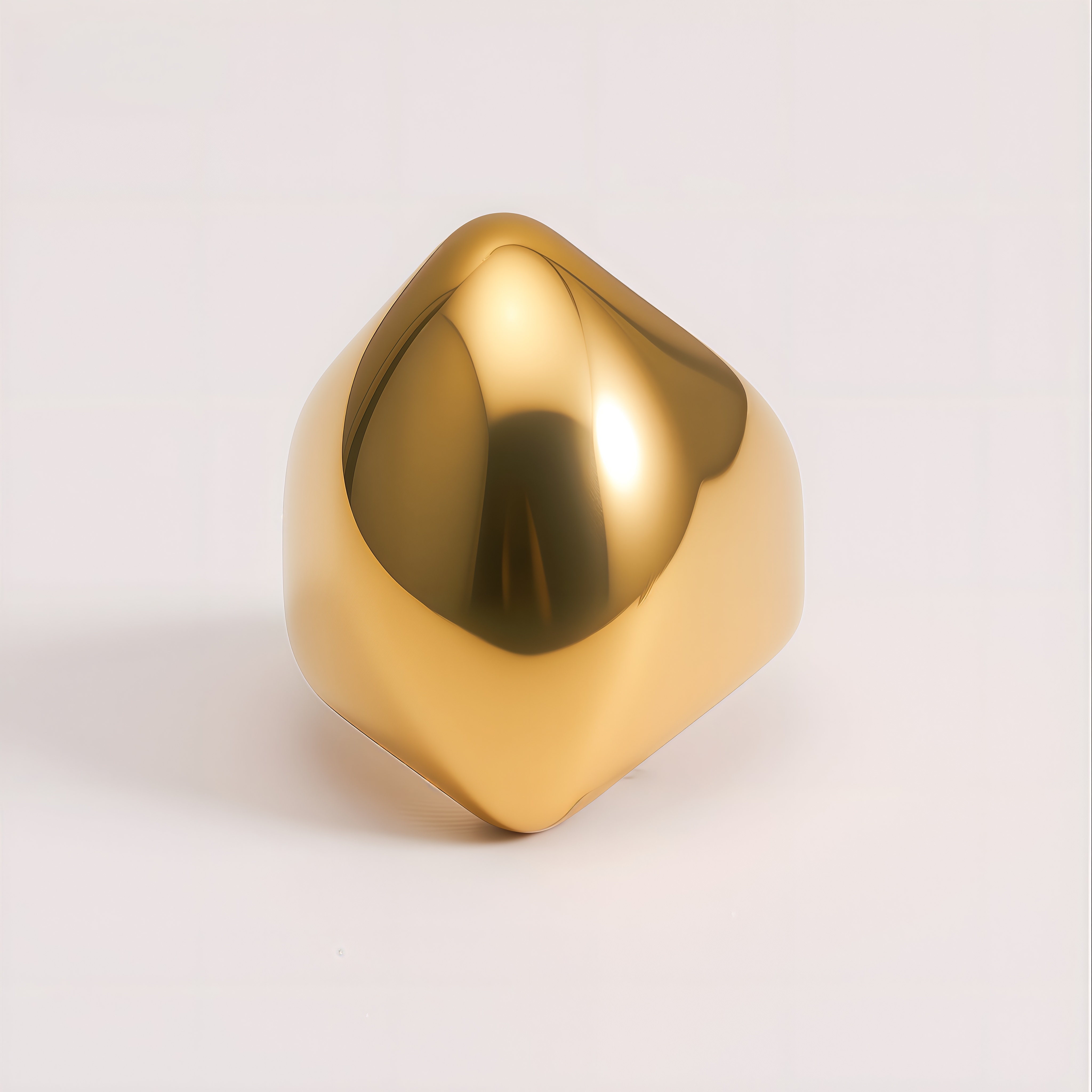 Simple Smooth Curve Stainless Steel Women's Ring | ML083