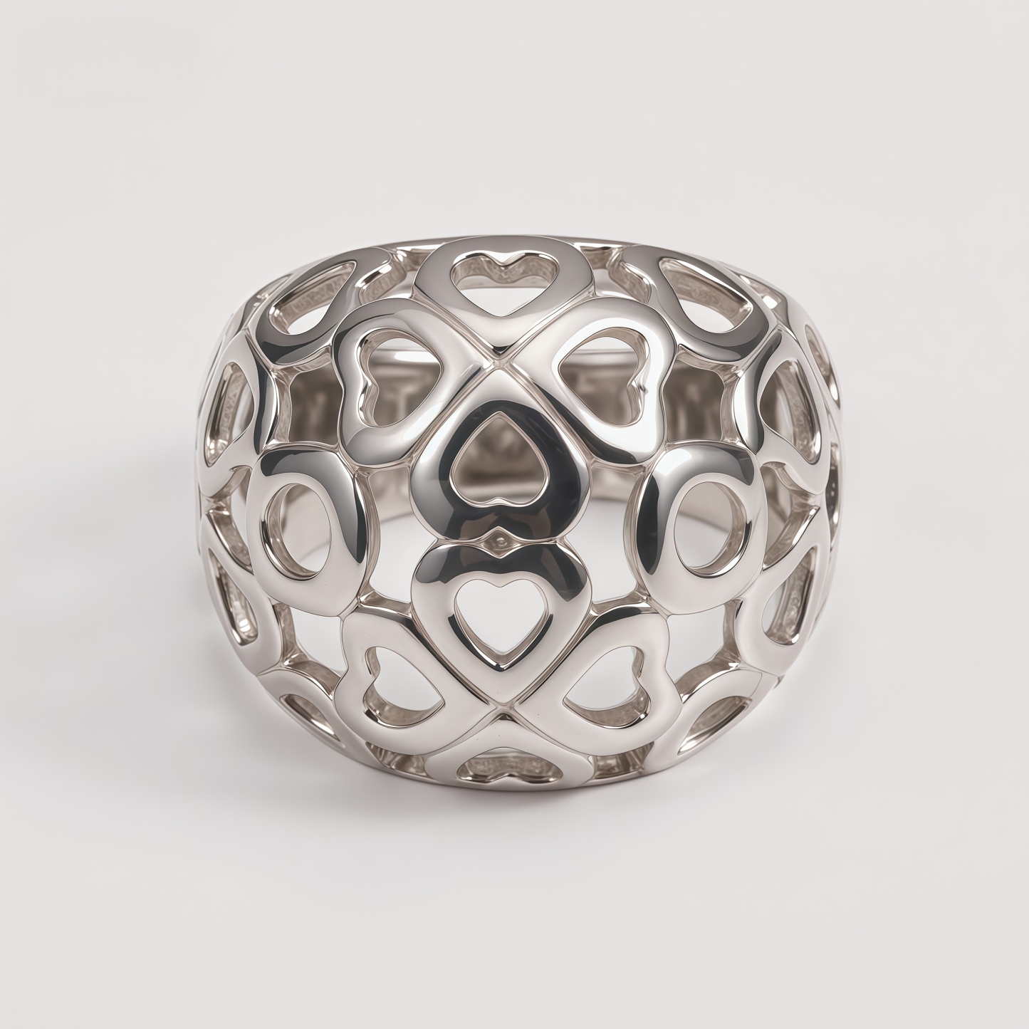 Elegant Heart Shaped Openwork Ring for Women | G00348T