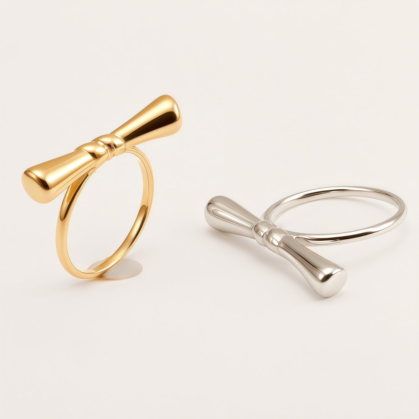 Cute Style Polished Bow Stainless Steel Women's Ring丨G004585