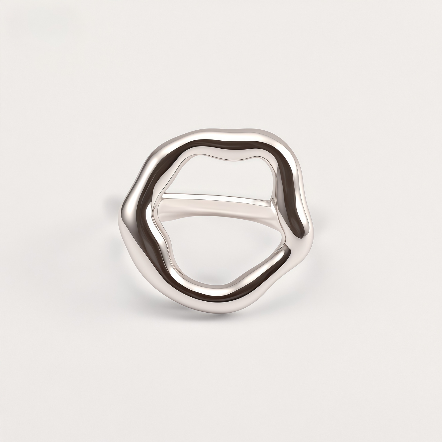 Unique Irregular Geometric Stainless Steel Ring for Women | G00425
