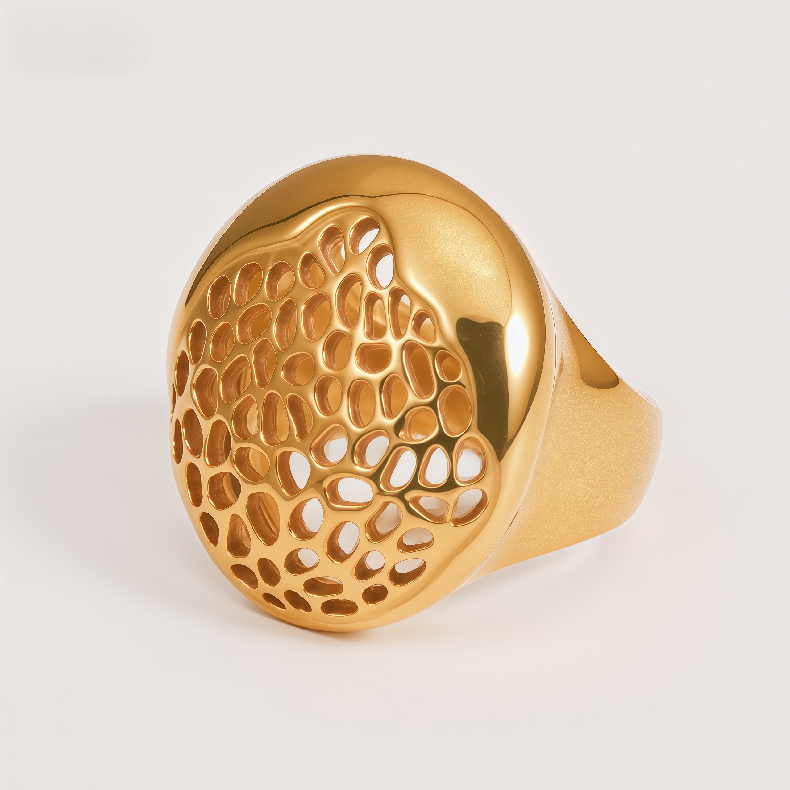 Honeycomb design stainless steel ring Women's ring | ML073