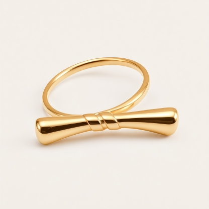 Cute Style Polished Bow Stainless Steel Women's Ring丨G004585