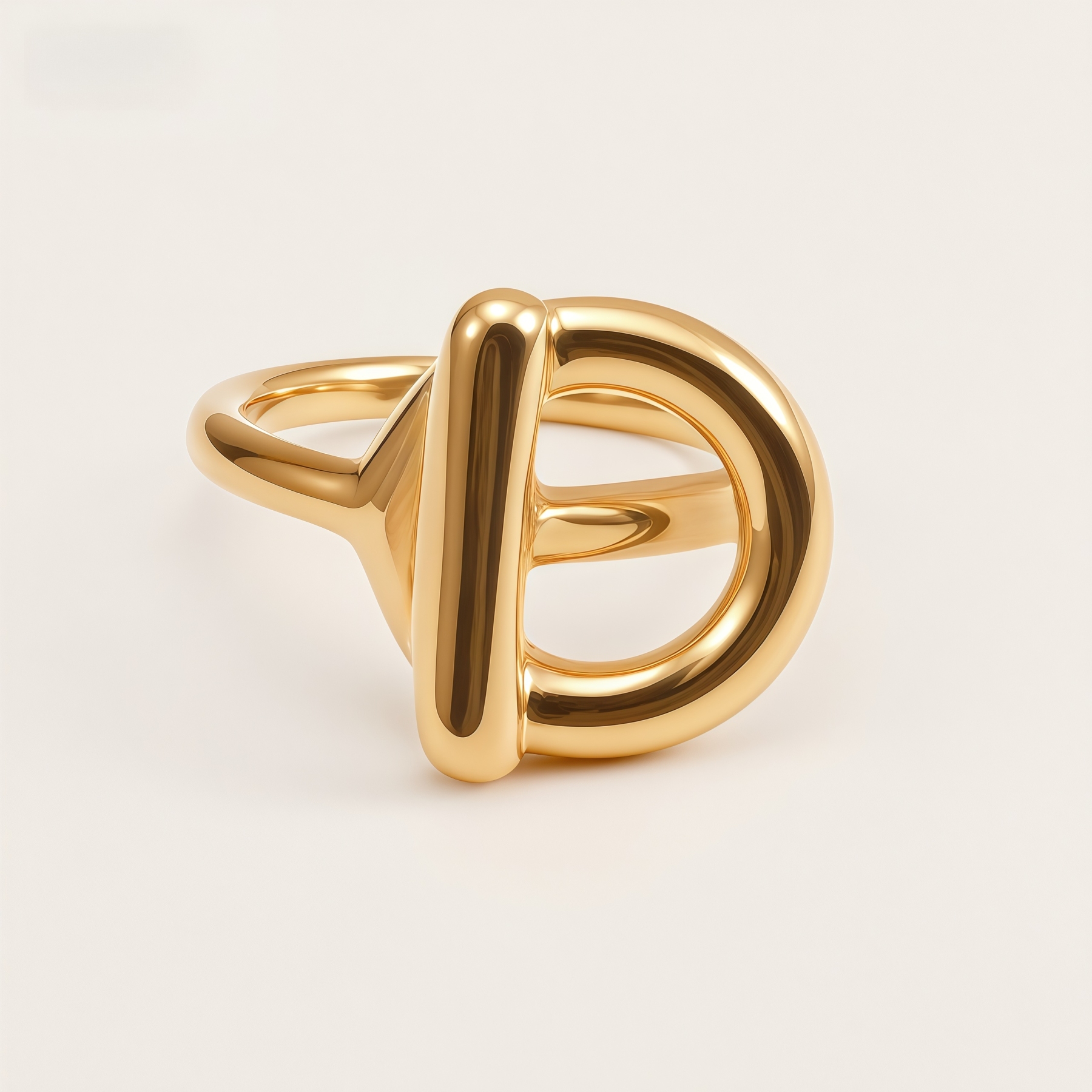 Belt buckle design simple women's stainless steel ring | N00661