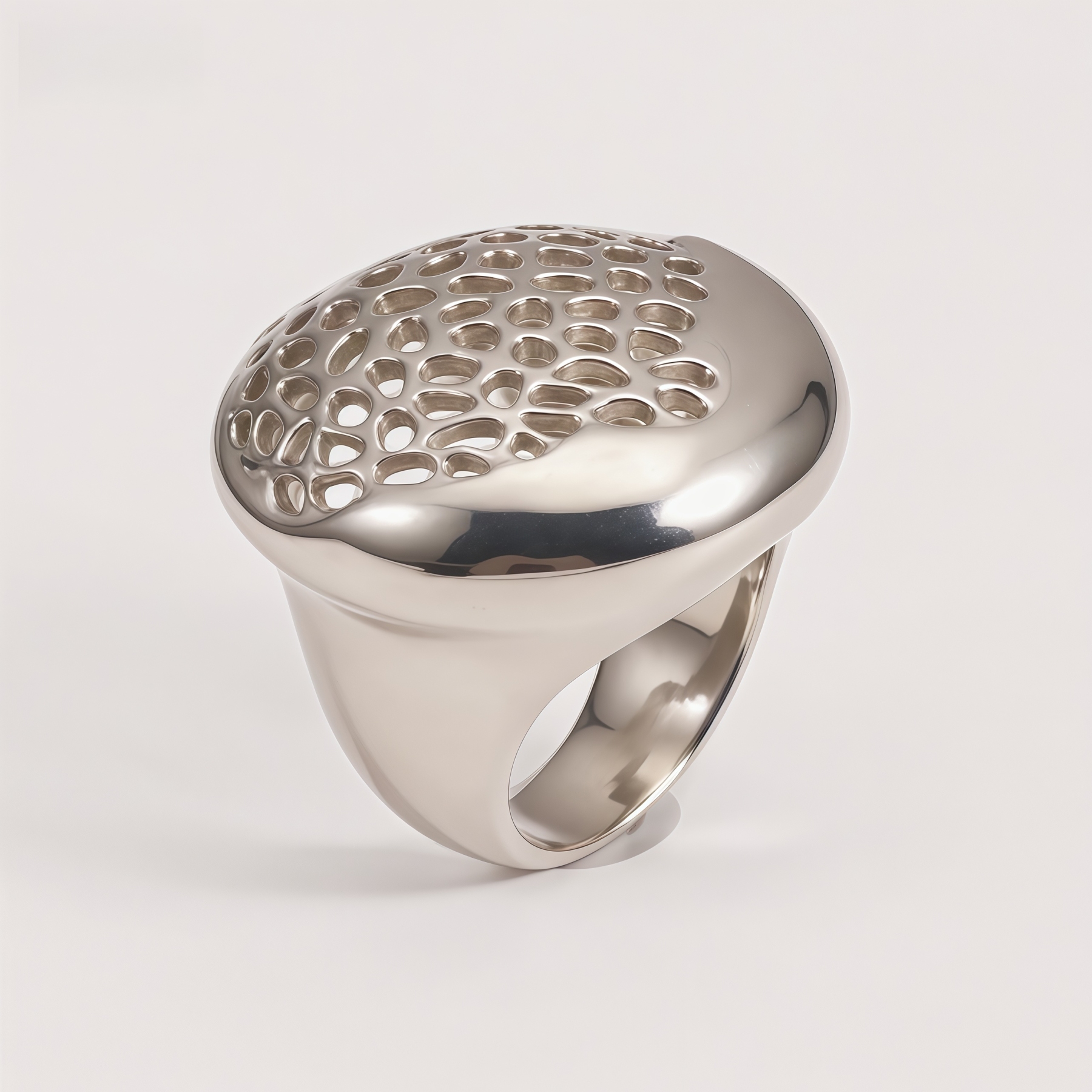 Honeycomb design stainless steel ring Women's ring | ML073