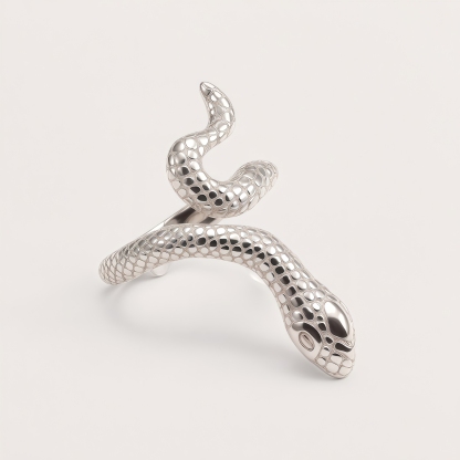Stainless Steel Snake Design Vintage Animal Ring for Women | DZ1845