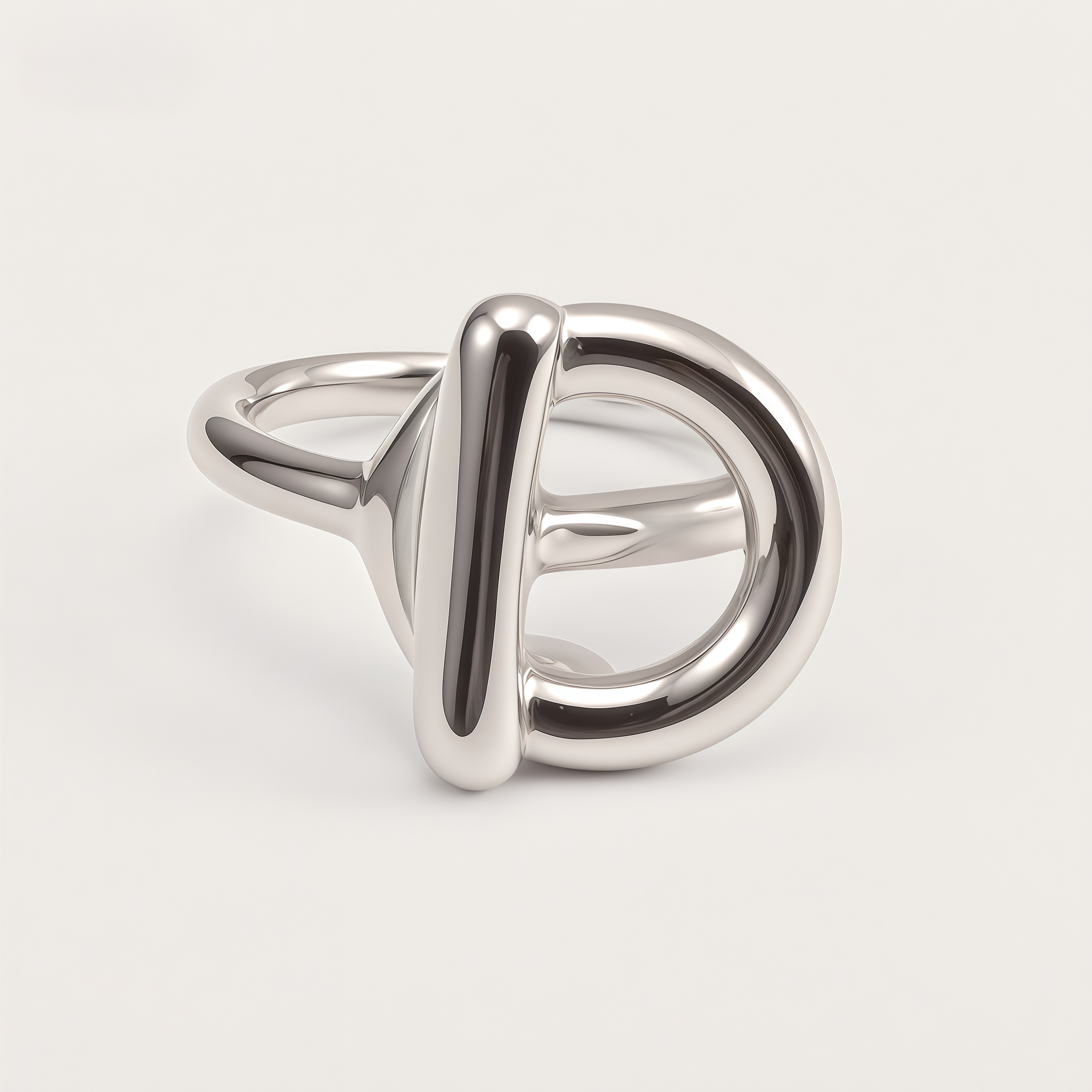 Belt buckle design simple women's stainless steel ring | N00661