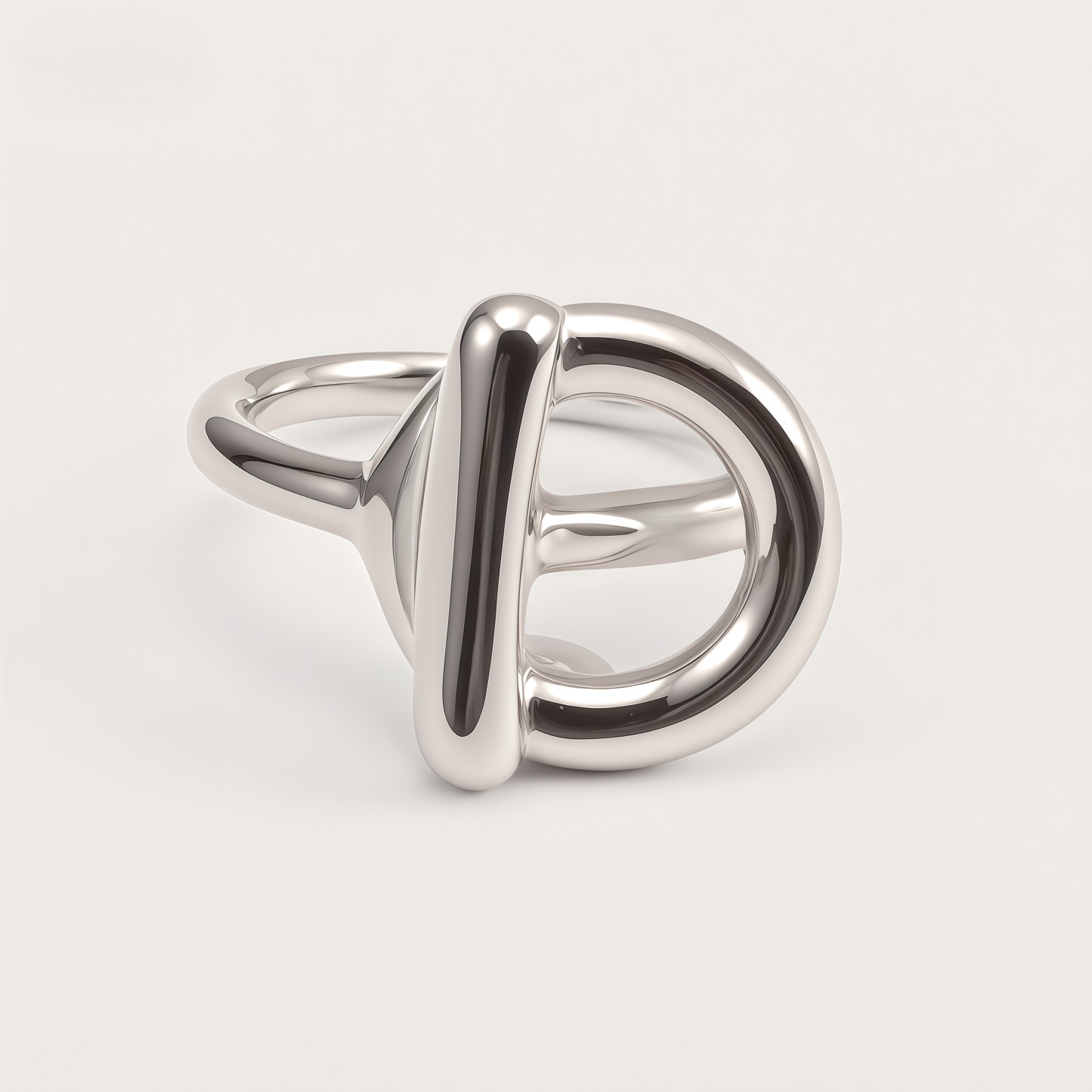 Belt buckle design simple women's stainless steel ring | N00661