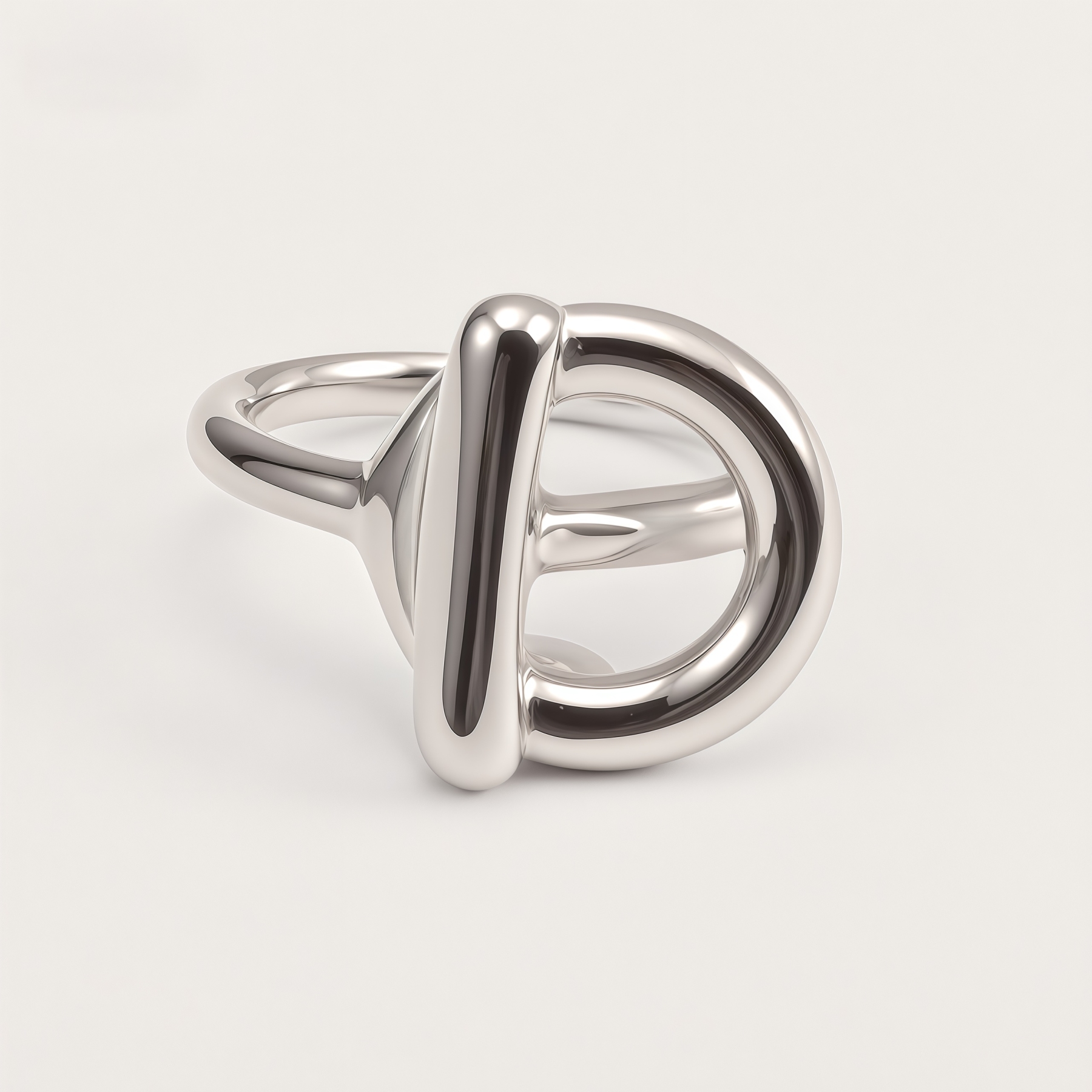 Belt buckle design simple women's stainless steel ring | N00661