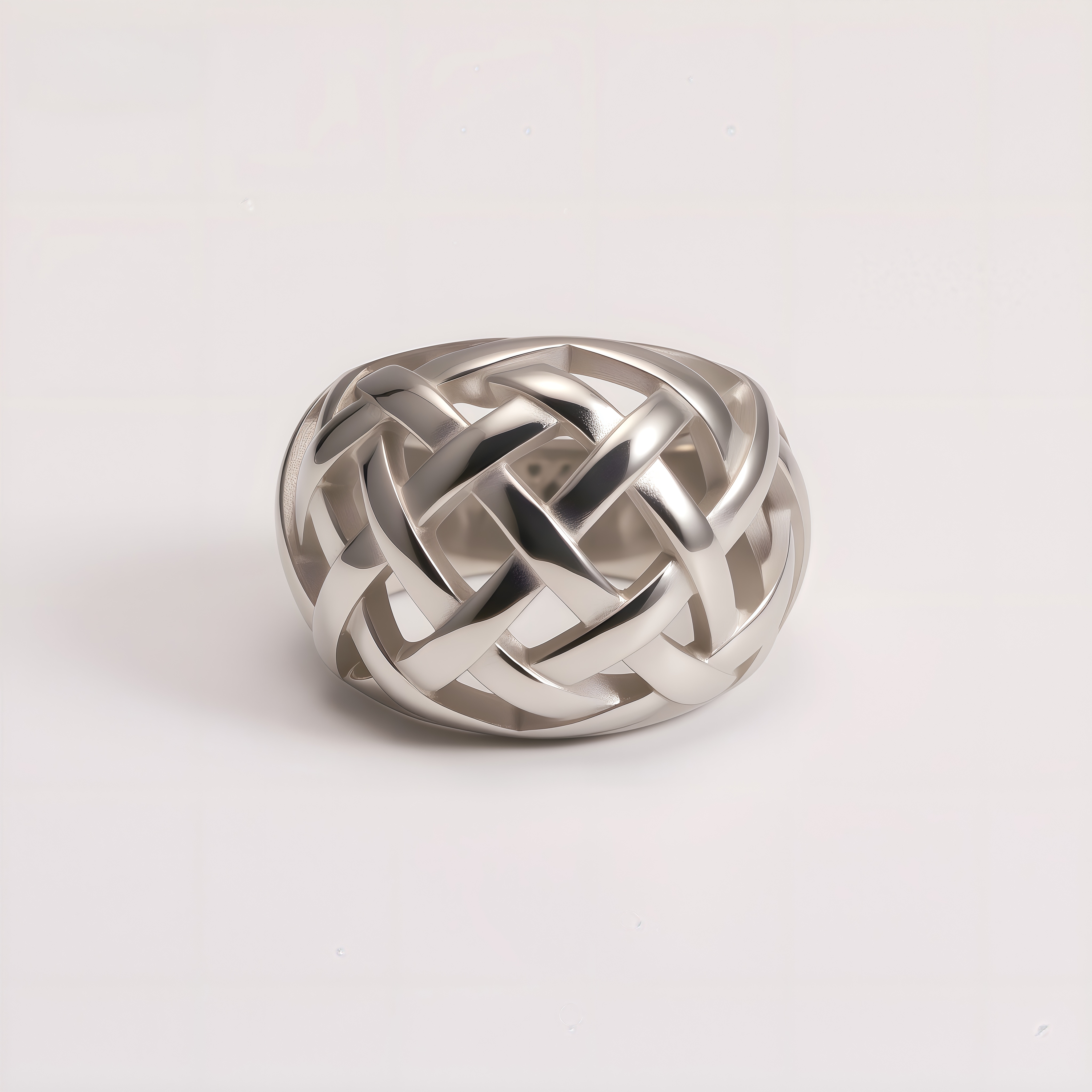 Chic Stainless Steel Woven Texture Ring for Women | ML058