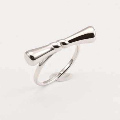 Cute Style Polished Bow Stainless Steel Women's Ring丨G004585
