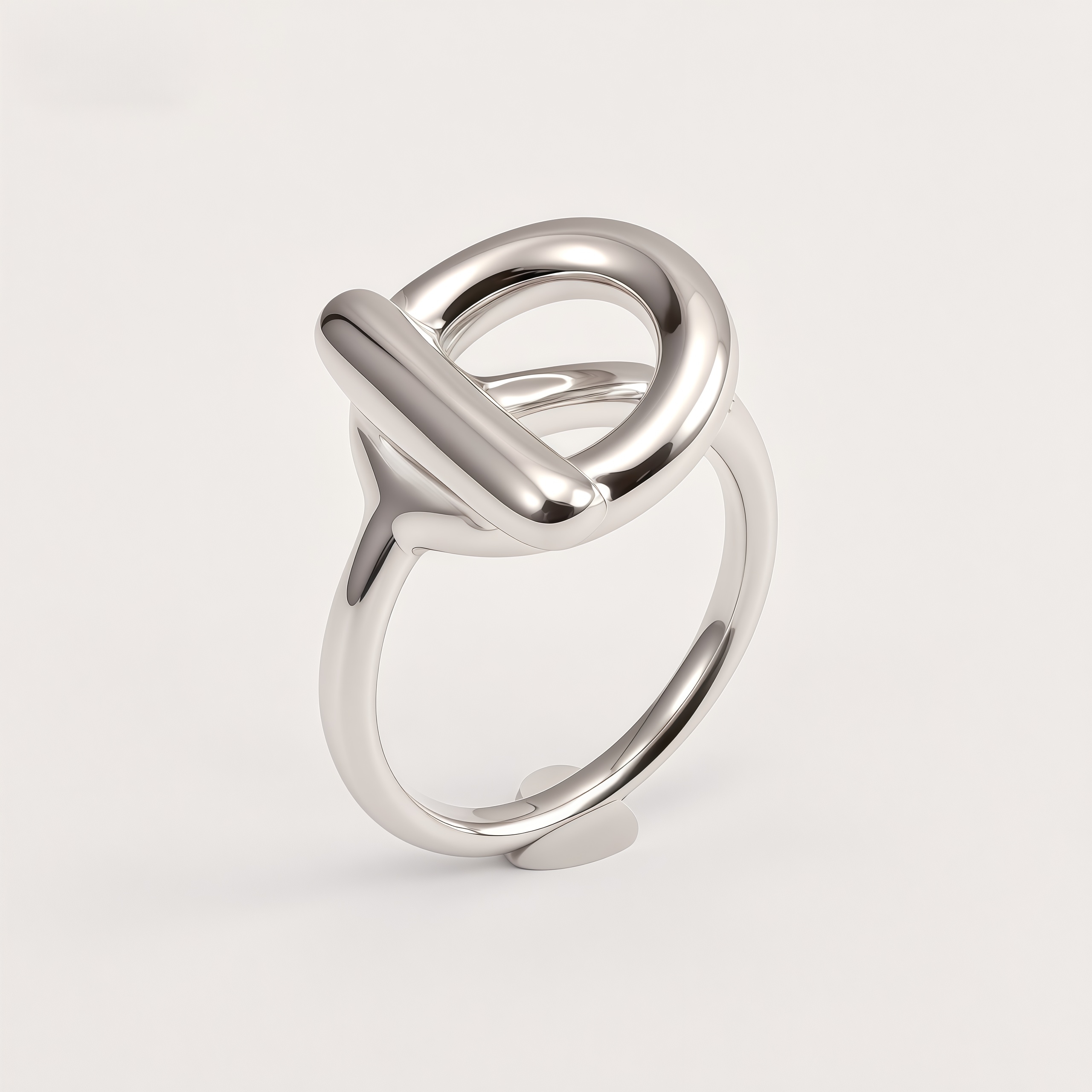 Belt buckle design simple women's stainless steel ring | N00661