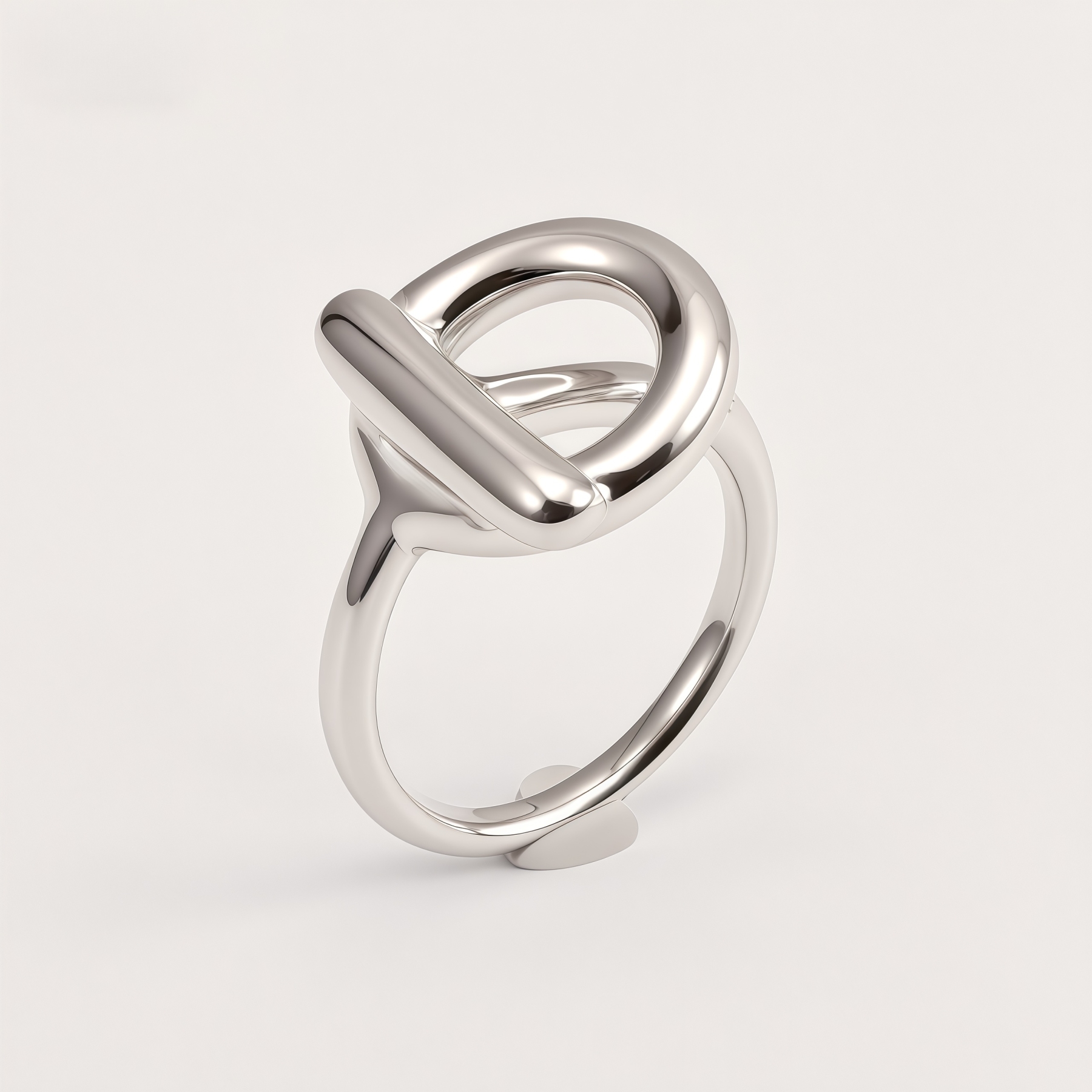 Belt buckle design simple women's stainless steel ring | N00661