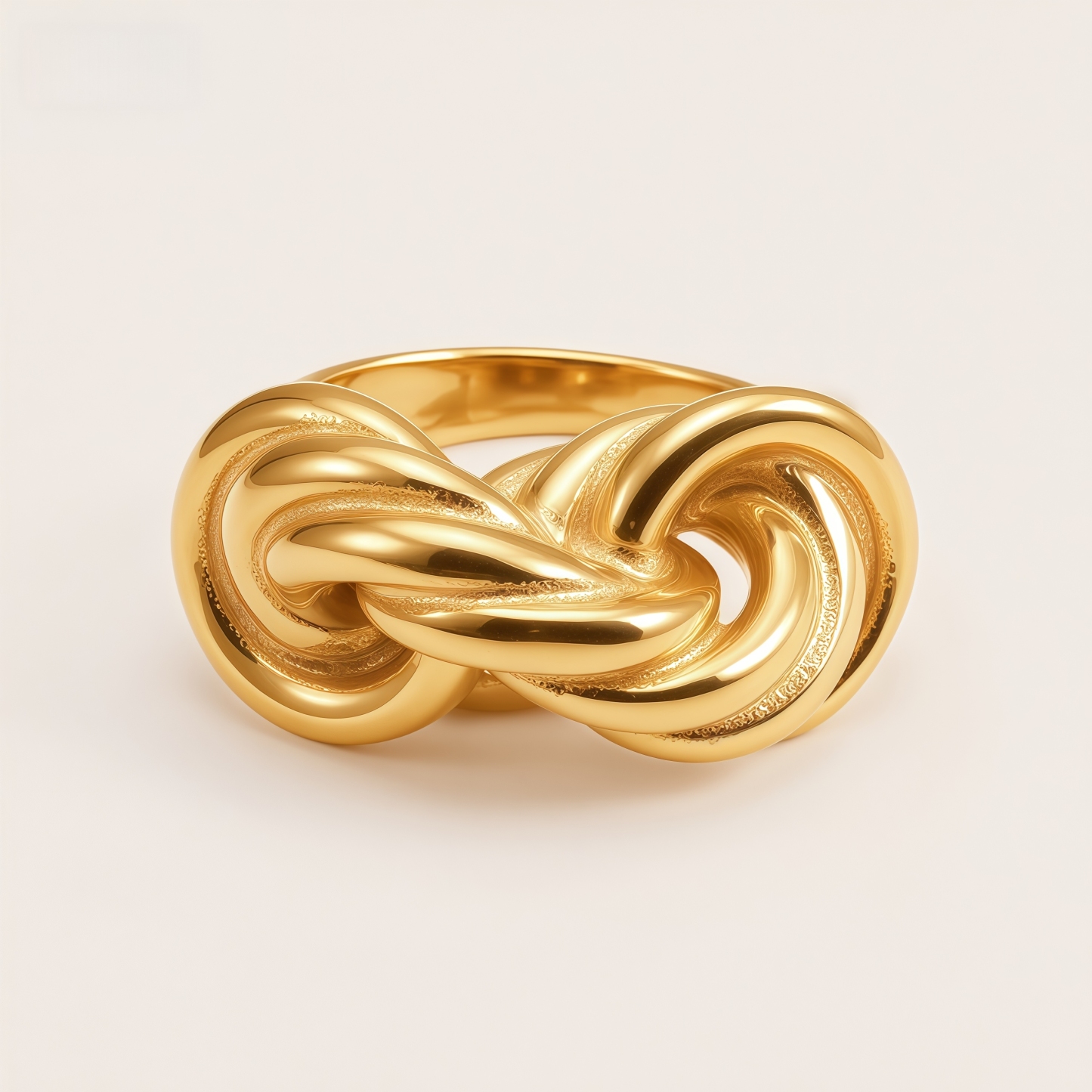 24K Stainless Steel Knot Design Ring for Women | G004522