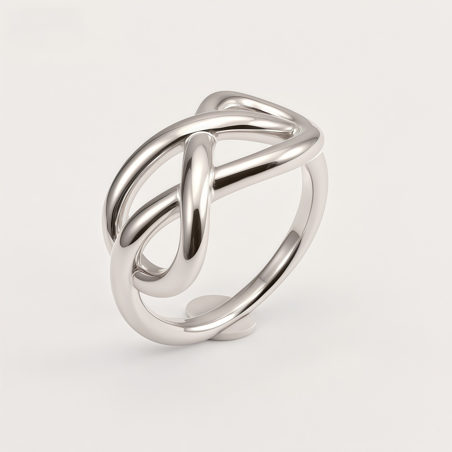 Unique Intertwined Knot Design Stainless Steel Ring for Women | G003801
