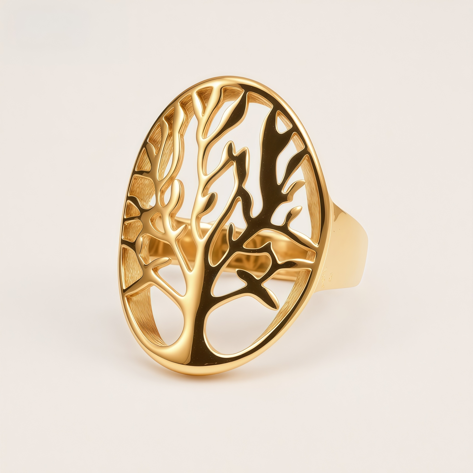 Vintage Tree of Life Stainless Steel Ring for Women