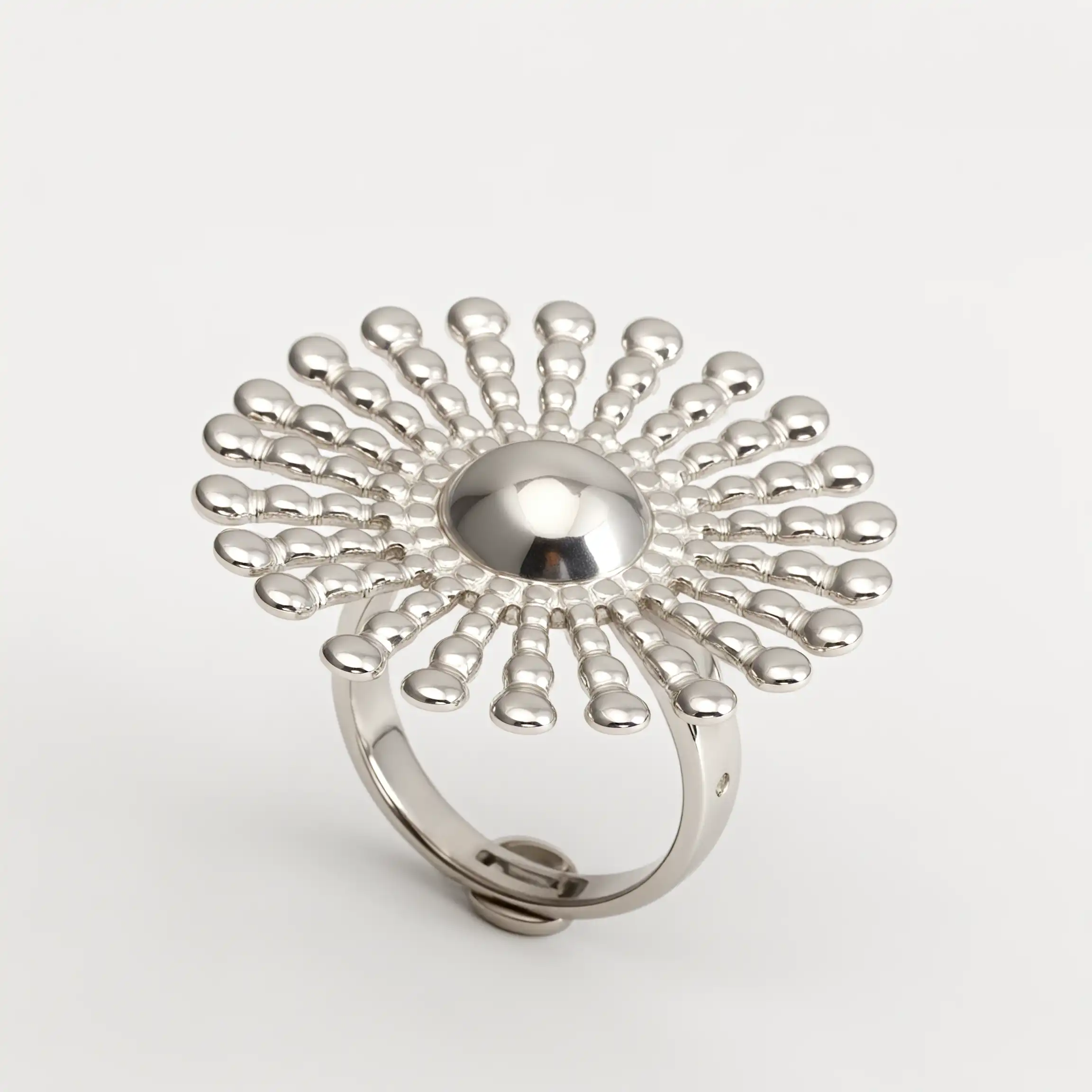24K Gold - Plated Stainless Steel Women's Ring with Sunflower Design | G005537-JinBaoJewerly