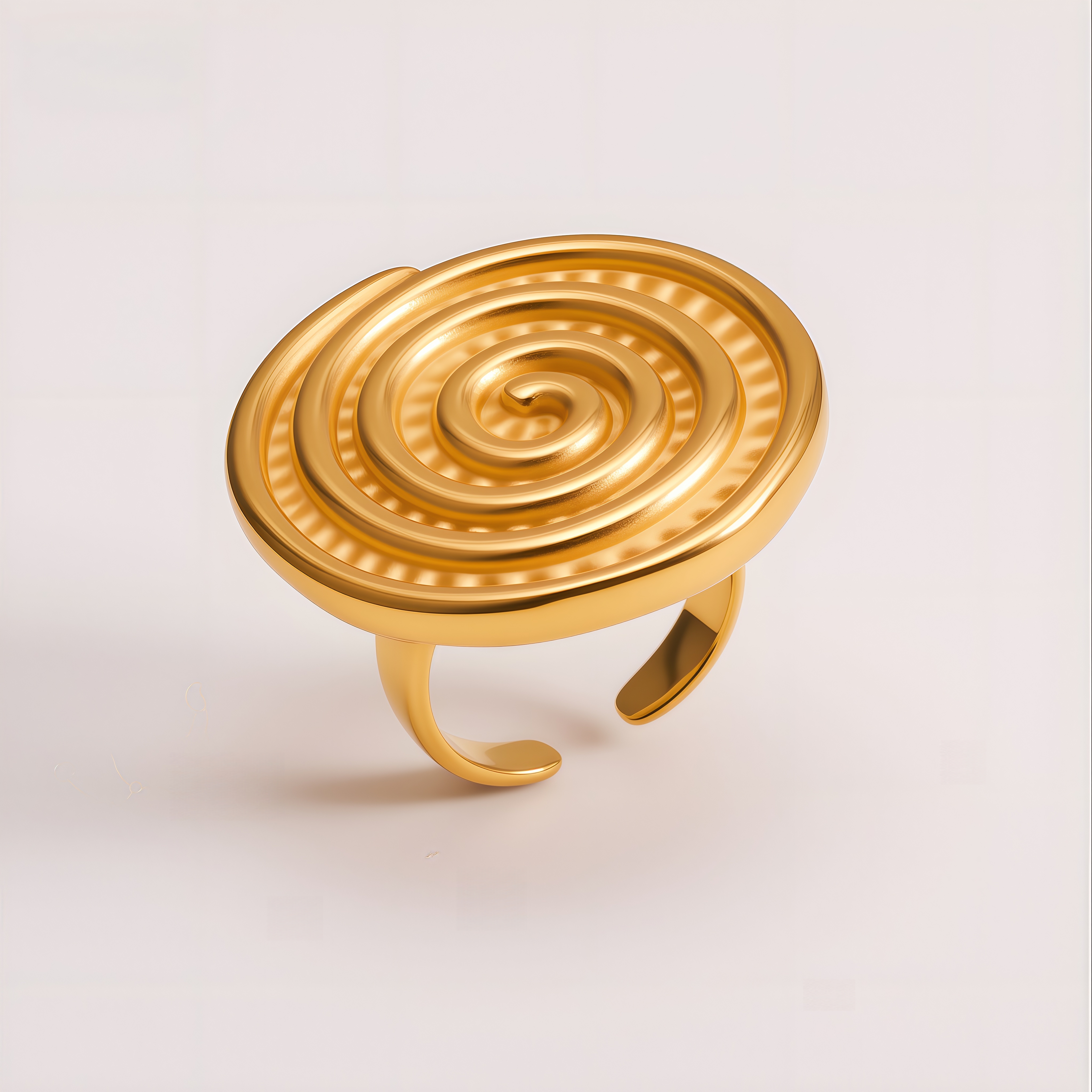 Exquisite Spiral Stainless Steel Ring Minimalist Stylish Design Women Ring | G003783