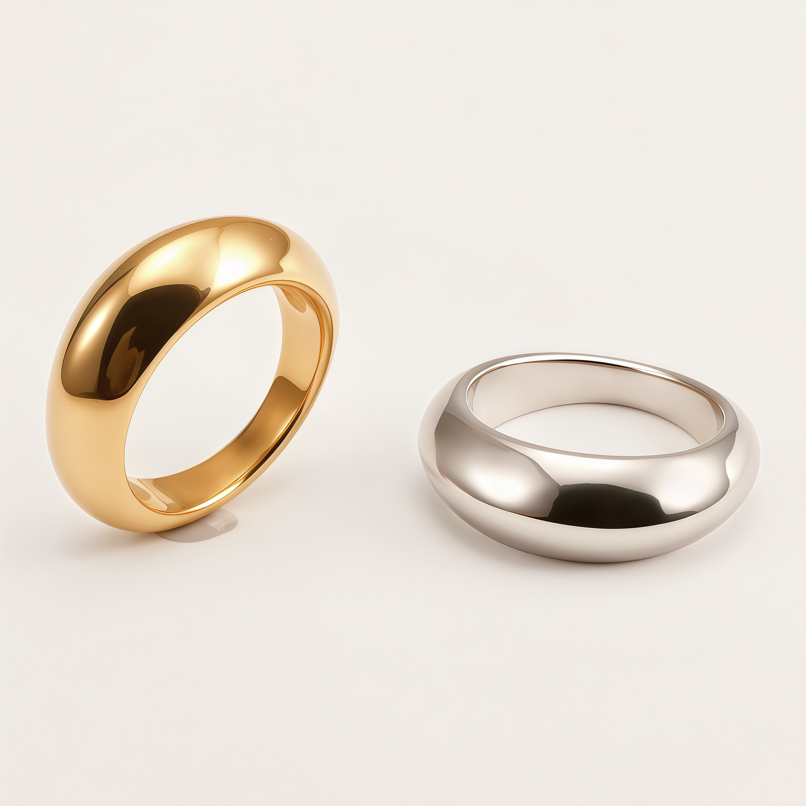 Stainless Steel Chunky Dome Ring for Women | N00102