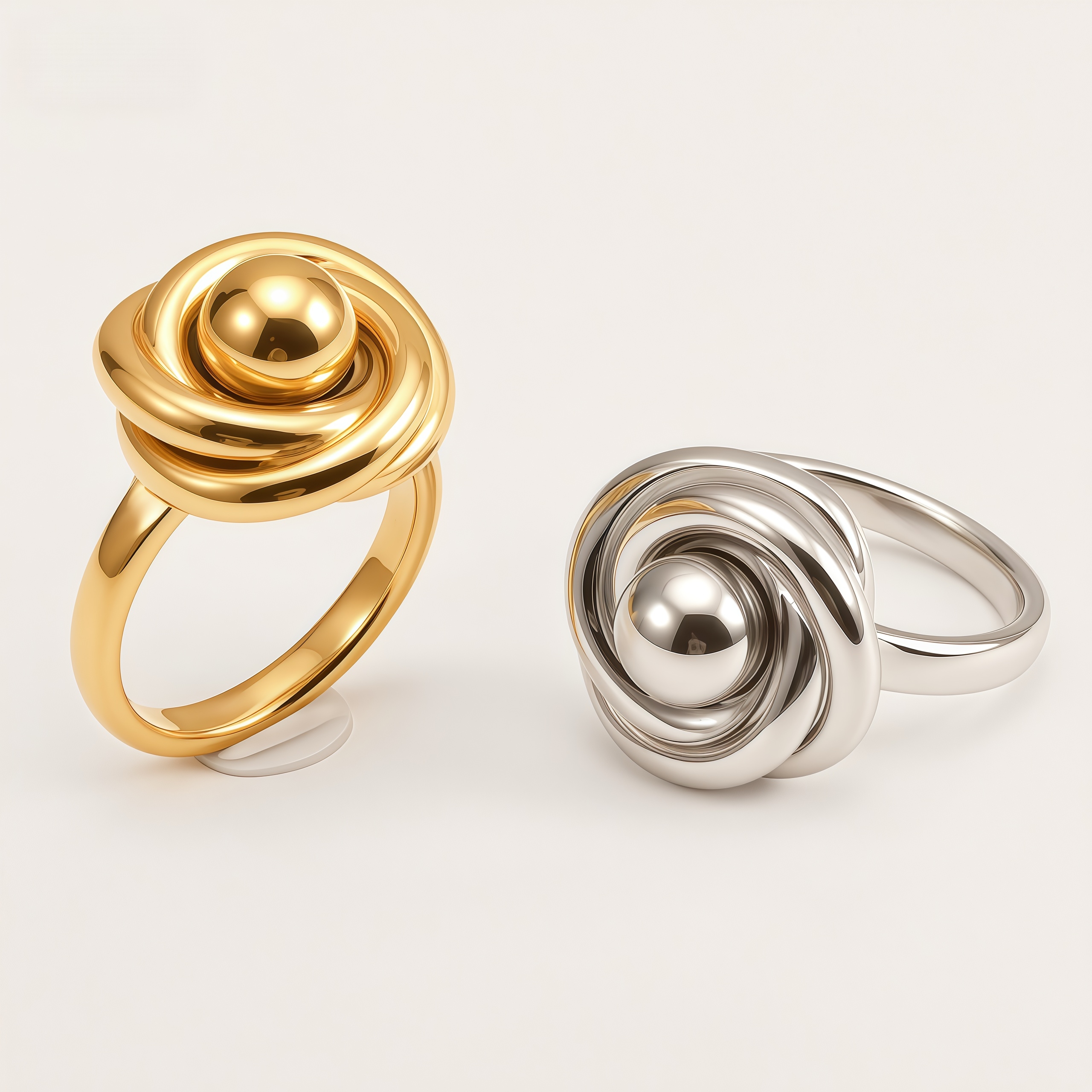 Fashion Rose Knot Stainless Steel Women's Ring | N001050