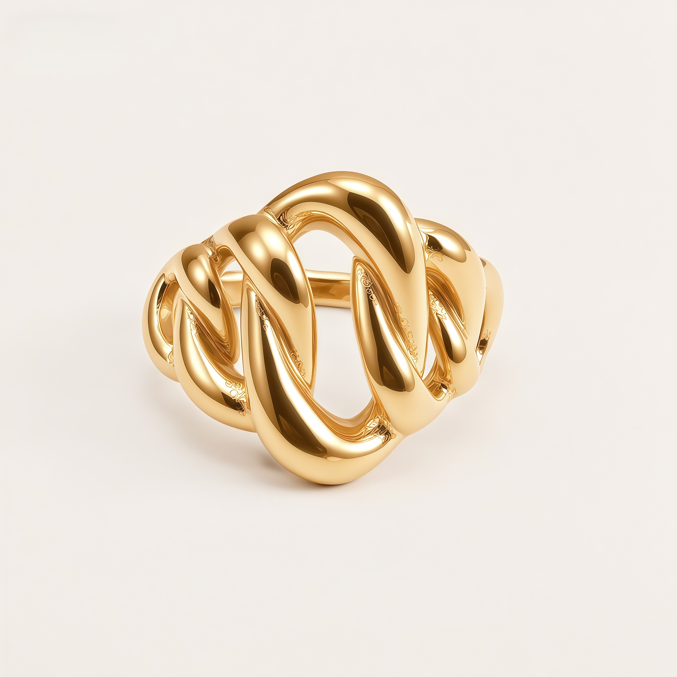  Unique Geometric Braided Stainless Steel Women's Ring | G00545