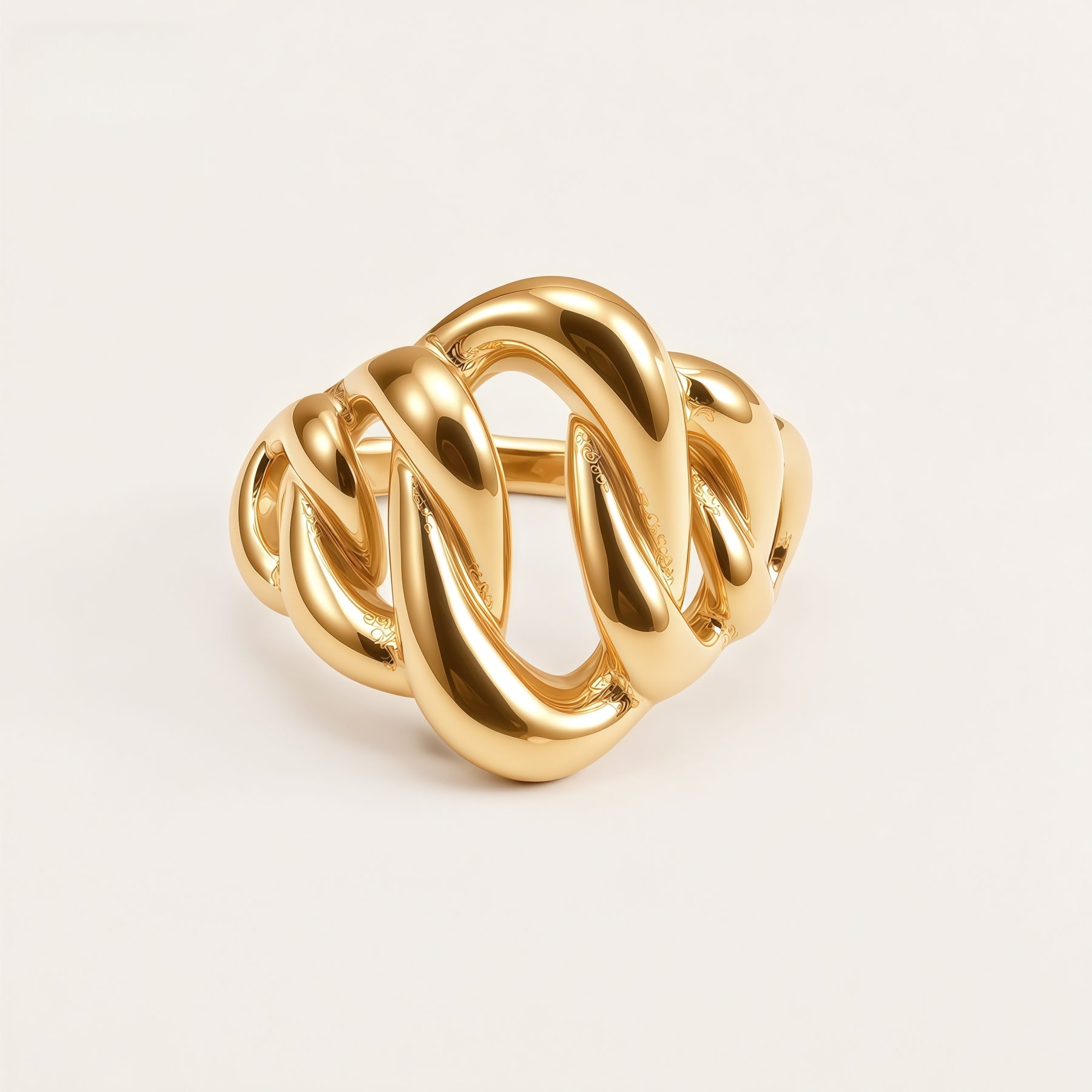  Unique Geometric Braided Stainless Steel Women's Ring | G00545