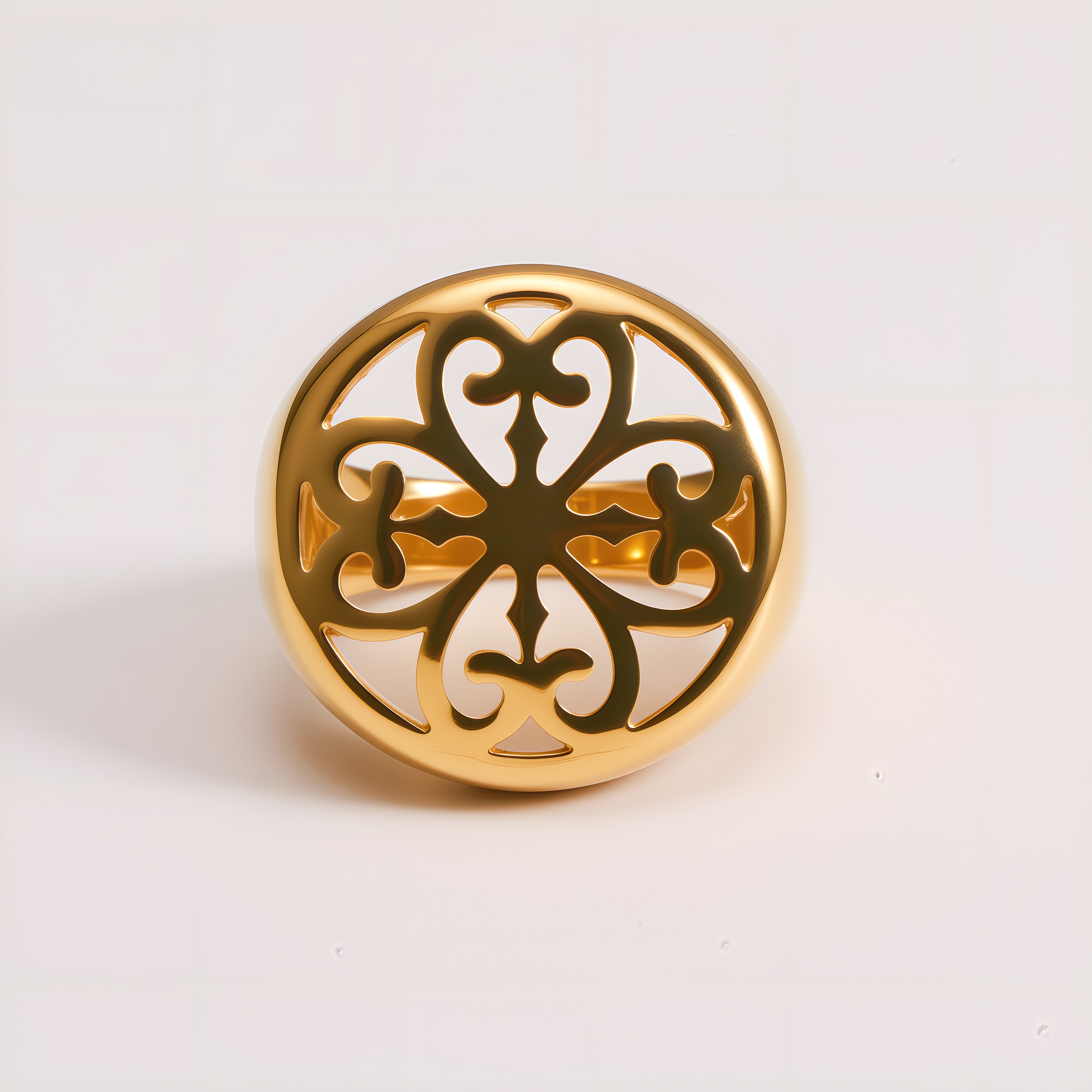 Floral Hollow Golden Ring Vintage Fashion Design for Women | ML078